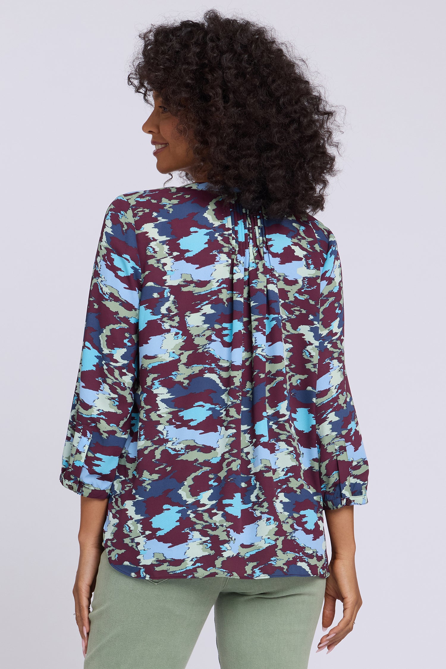 NYDJ Pintuck Blouse  - Boundless Mauve