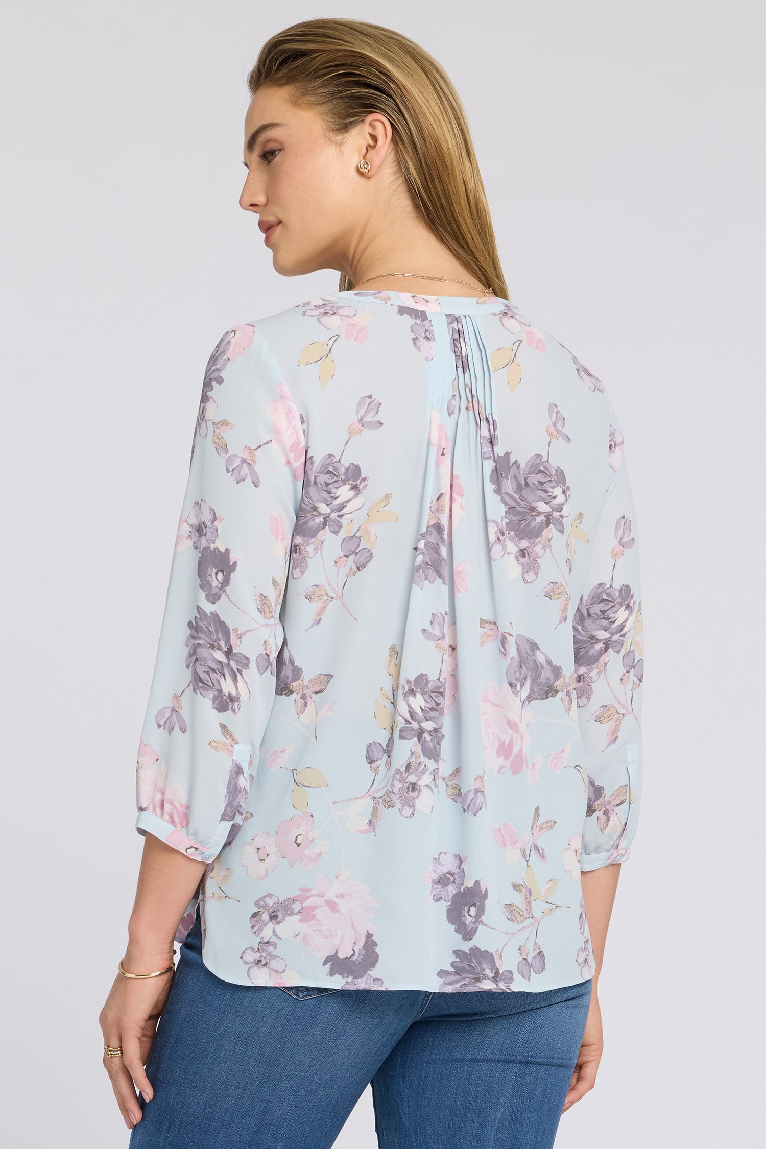 NYDJ Pintuck Blouse  - Graceful Blossom