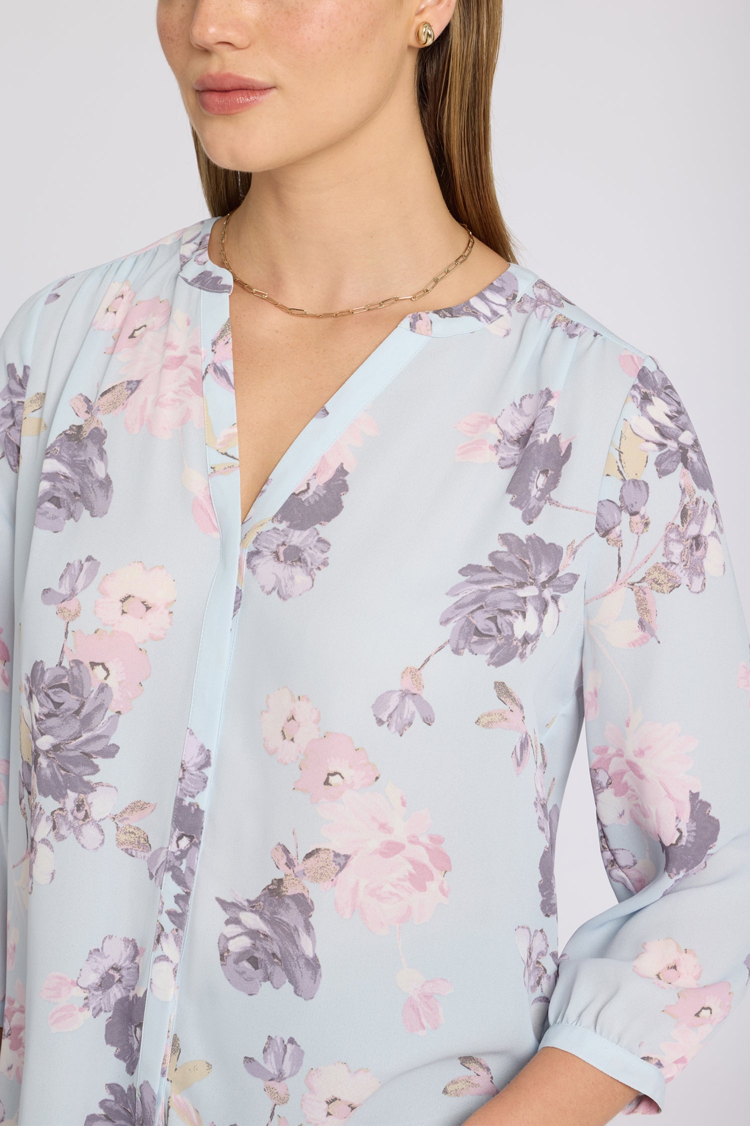 NYDJ Pintuck Blouse  - Graceful Blossom