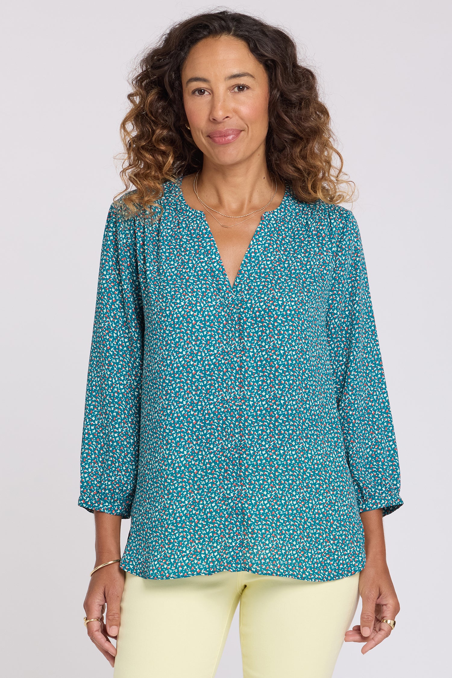 NYDJ Pintuck Blouse  - Darcy Ditsy