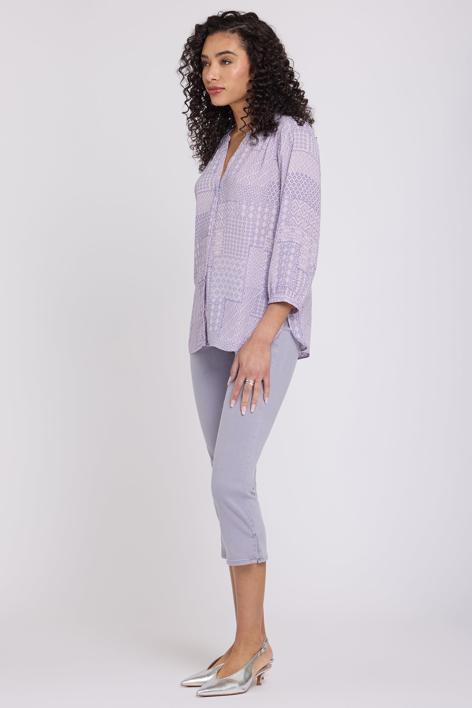 NYDJ Pintuck Blouse  - Pandora Patchwork