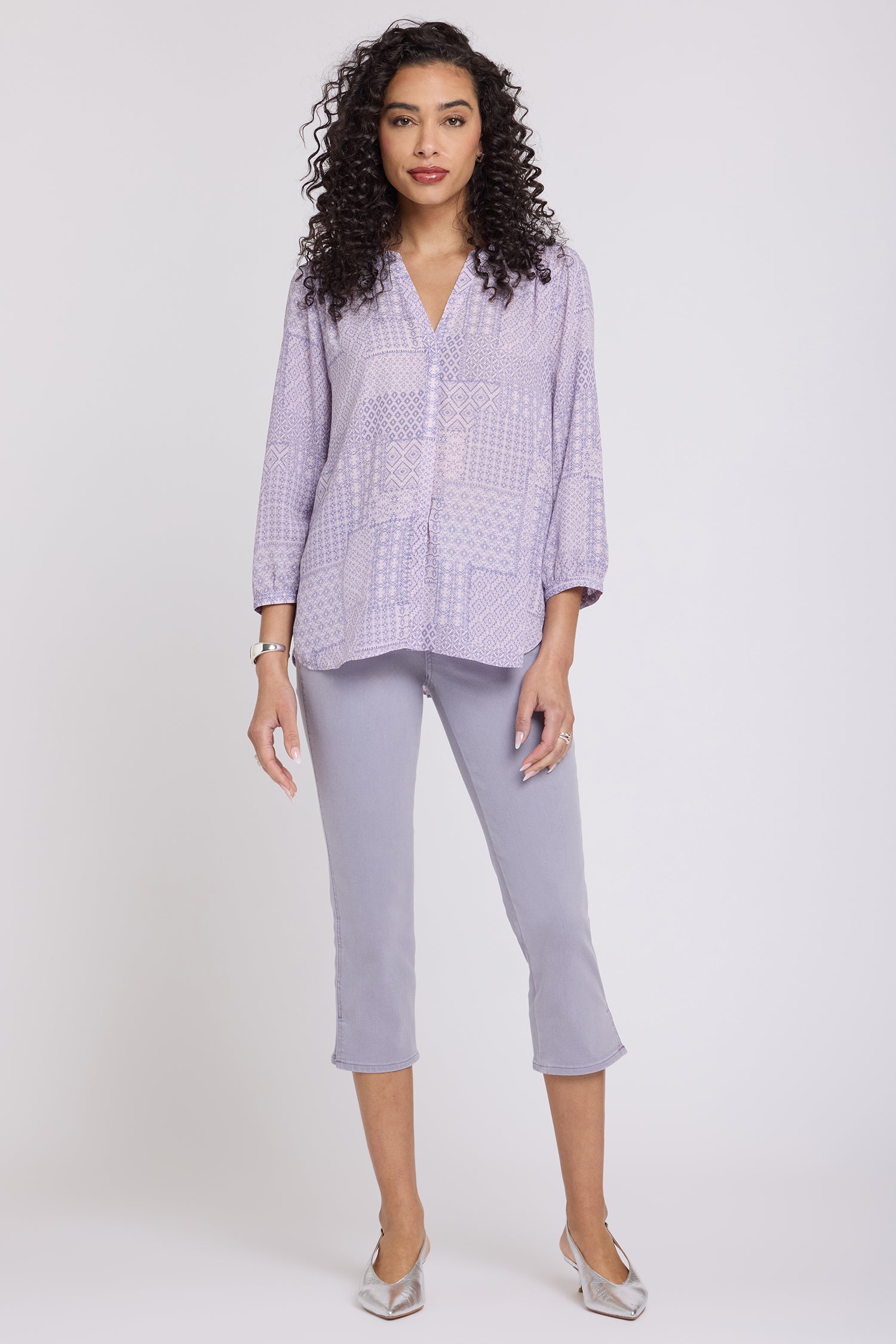 NYDJ Pintuck Blouse  - Pandora Patchwork