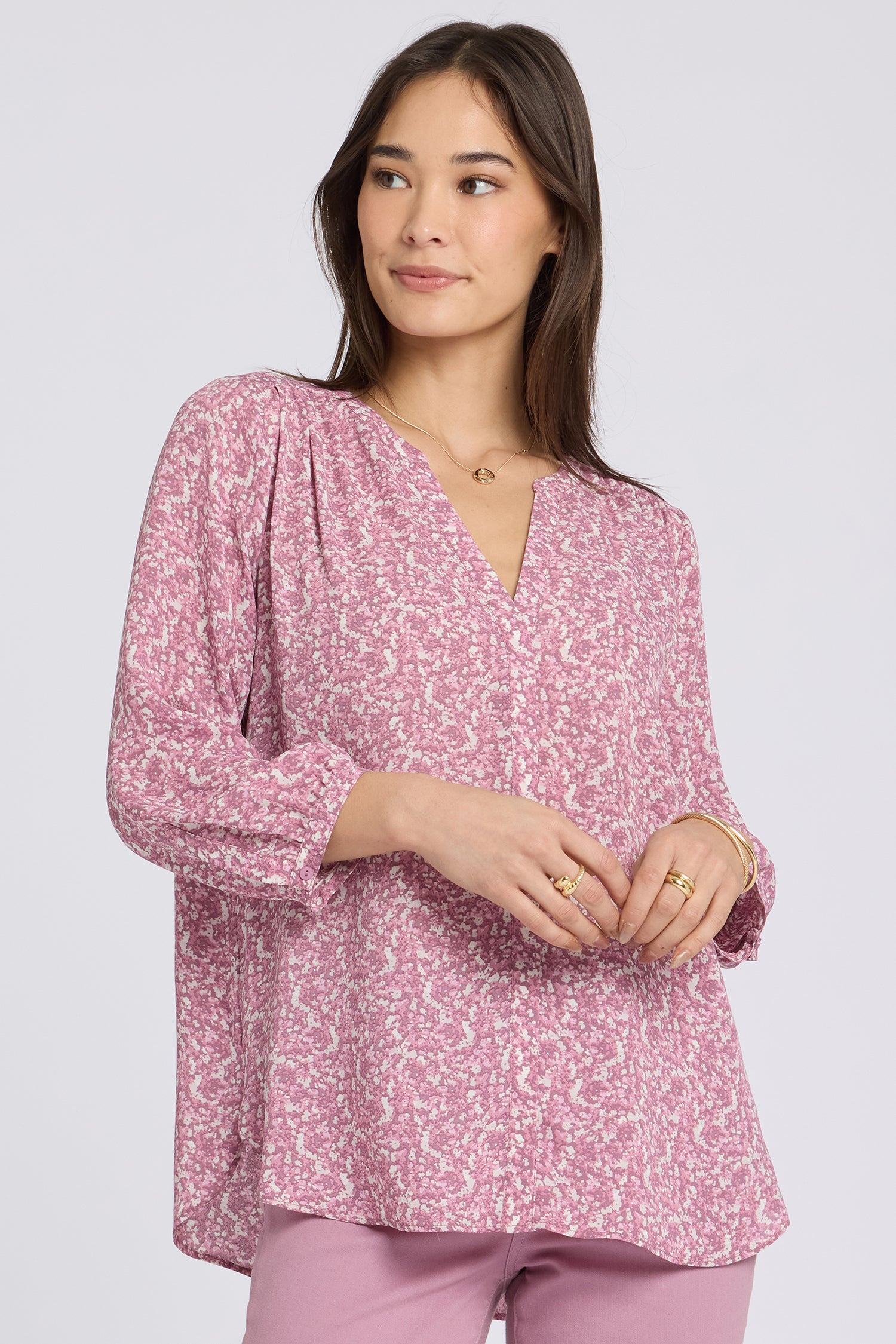 NYDJ Pintuck Blouse  - Destiny Ditsy