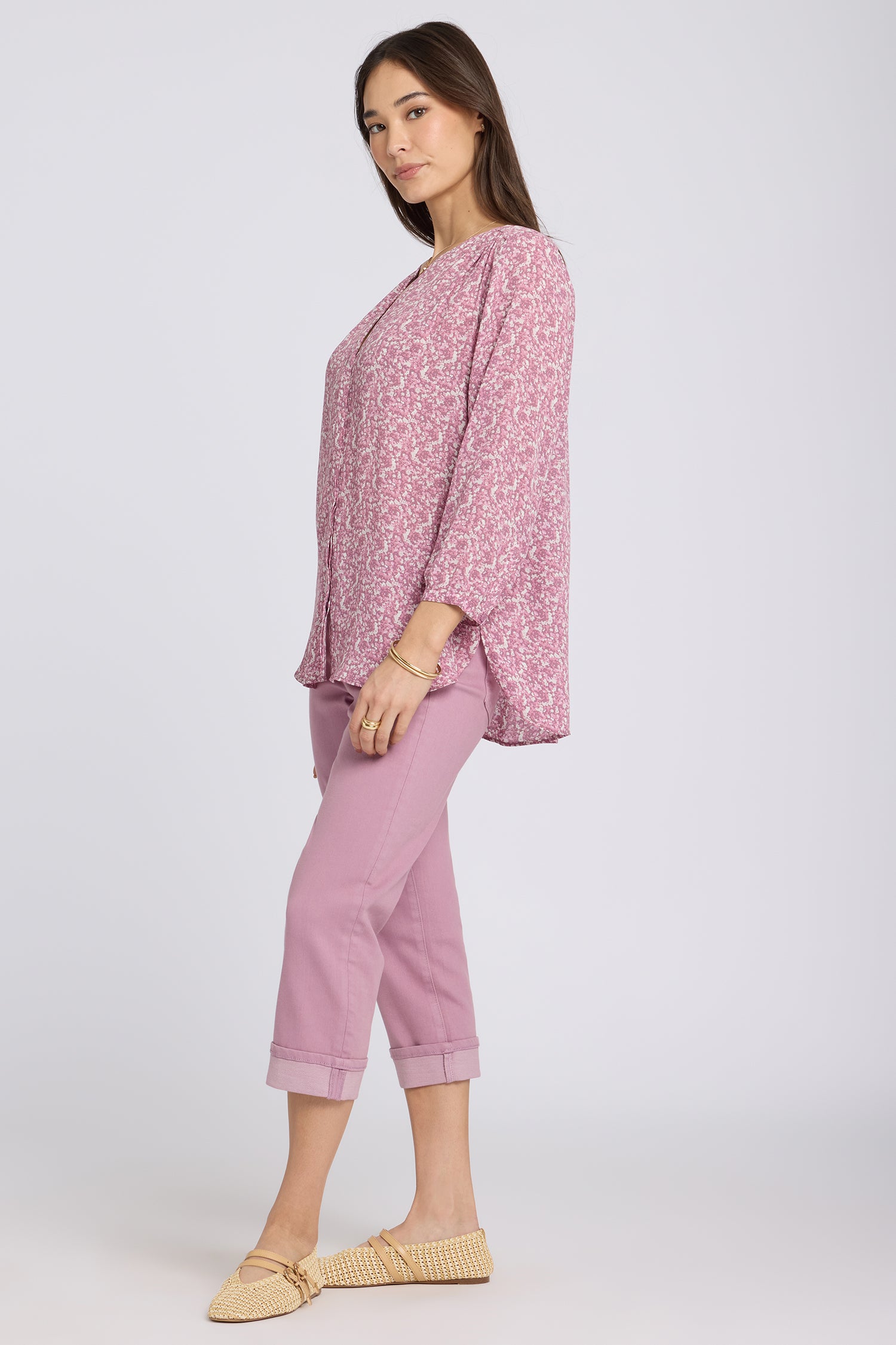 NYDJ Pintuck Blouse  - Destiny Ditsy