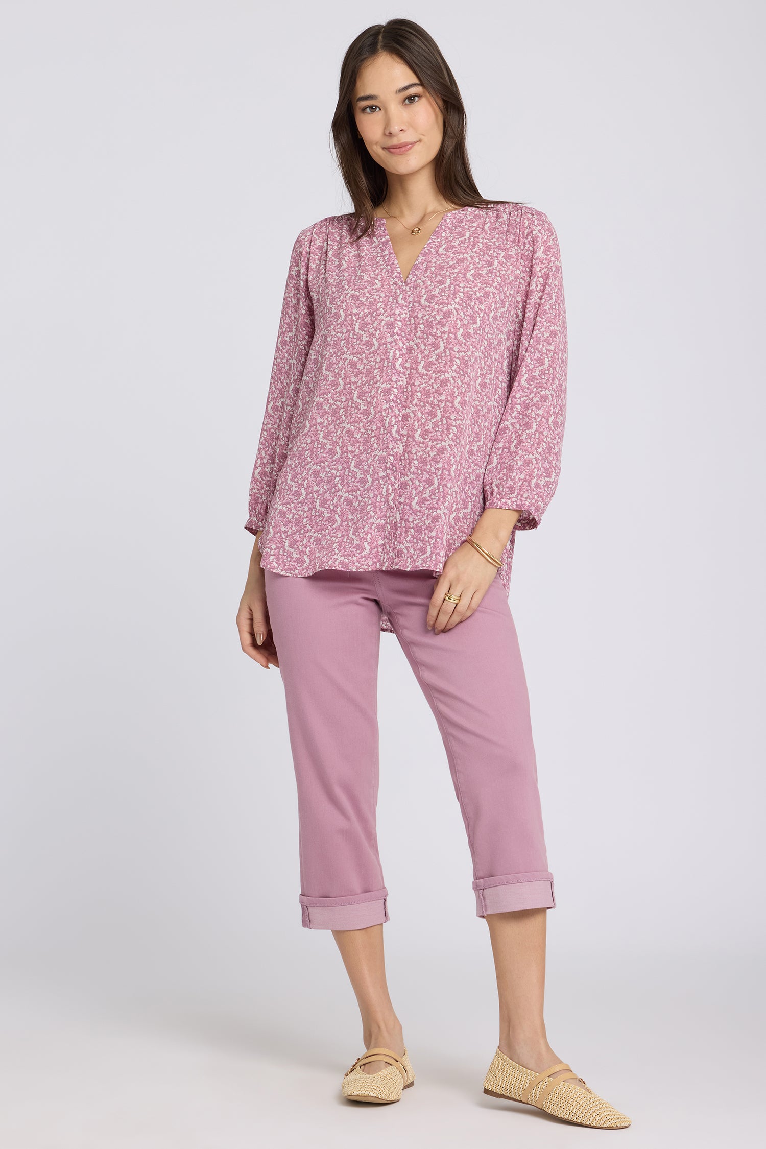 NYDJ Pintuck Blouse  - Destiny Ditsy