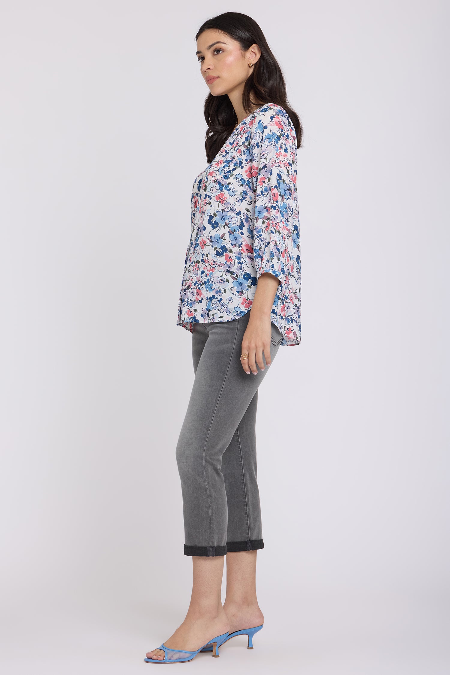 NYDJ Pintuck Blouse  - Desert Blooms