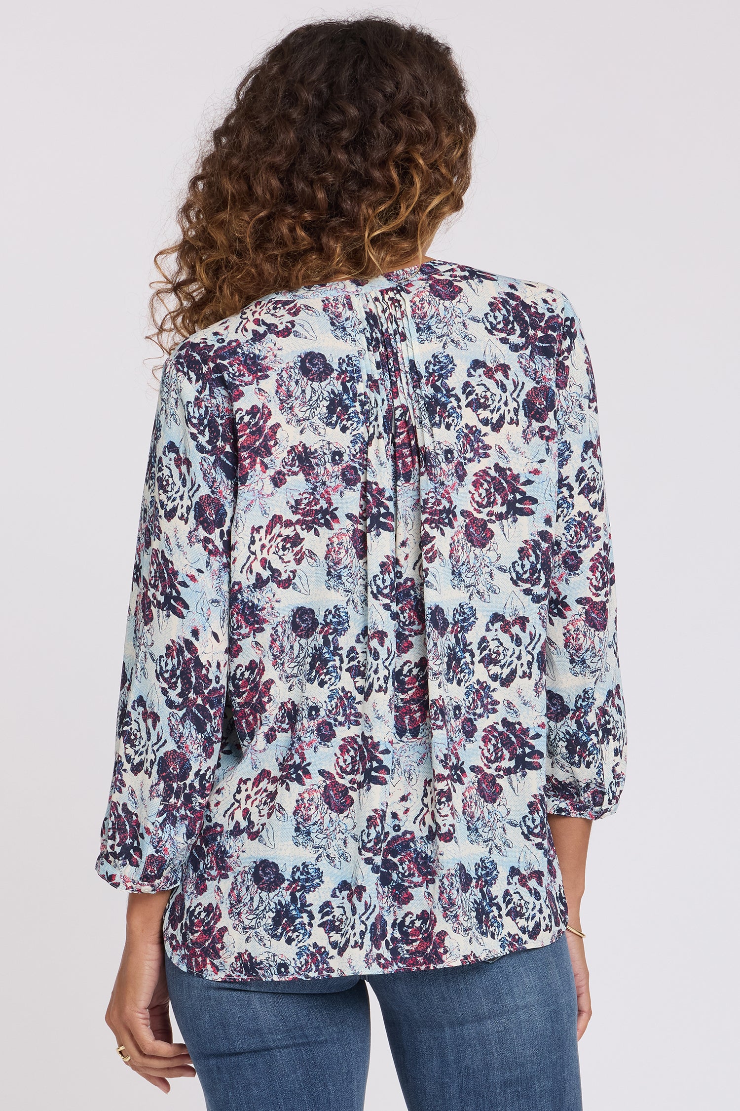 NYDJ Pintuck Blouse  - Ballad Abloom