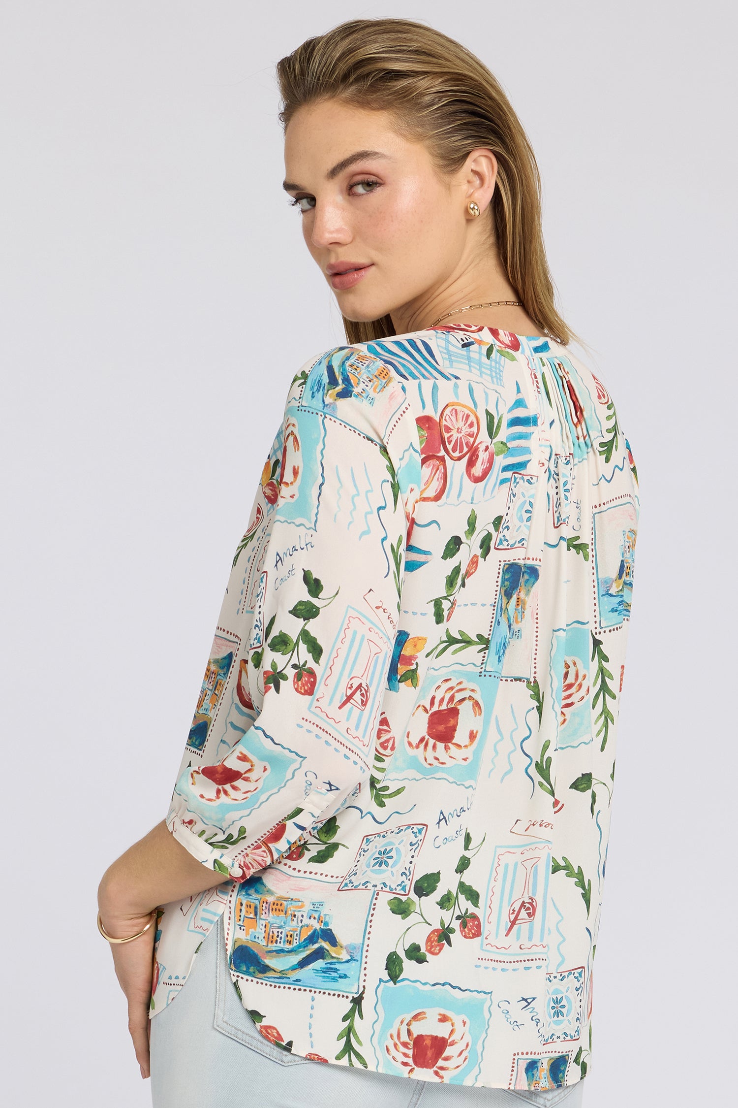 NYDJ Pintuck Blouse  - Dreamscape