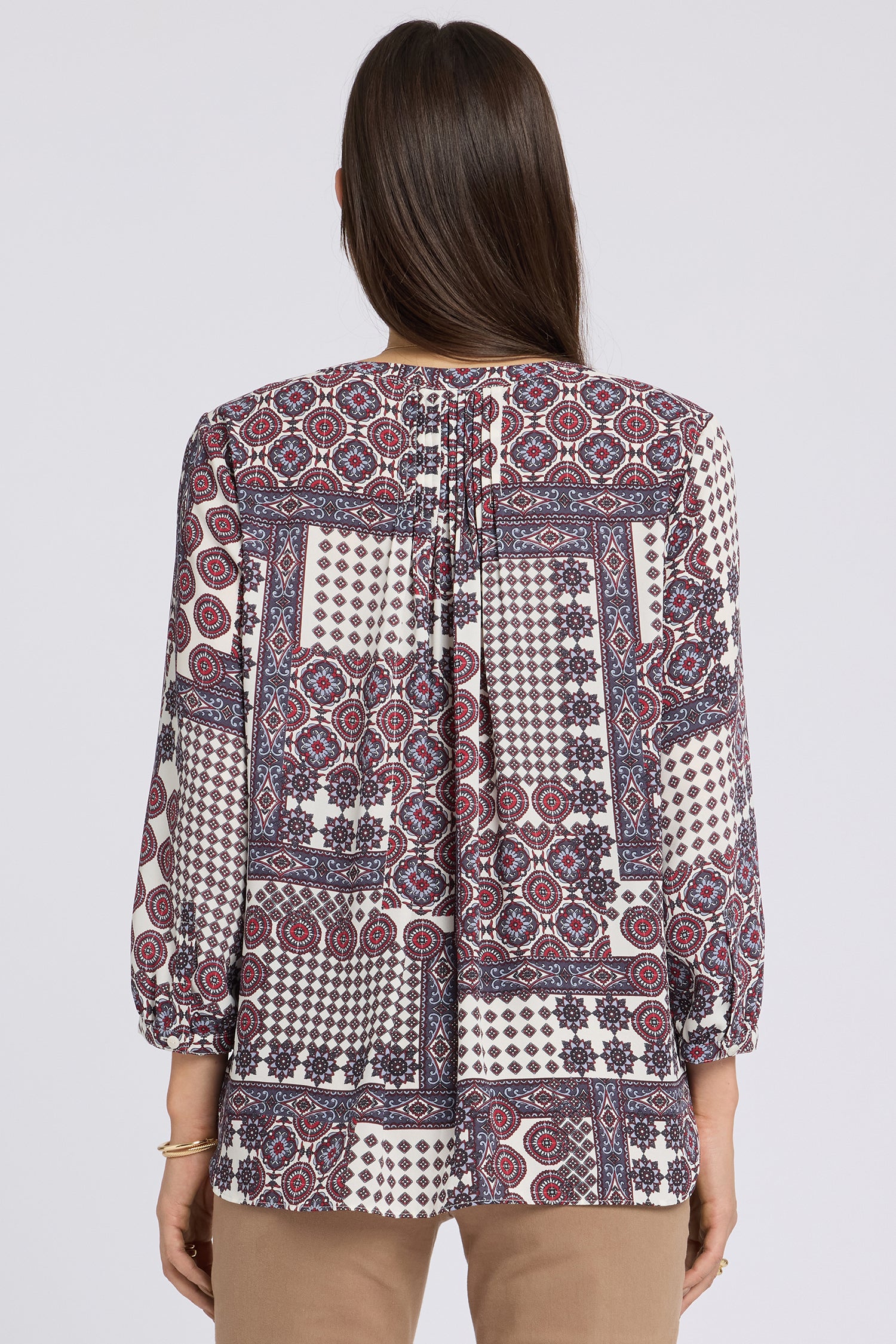 NYDJ Pintuck Blouse  - Vintage Patchwork