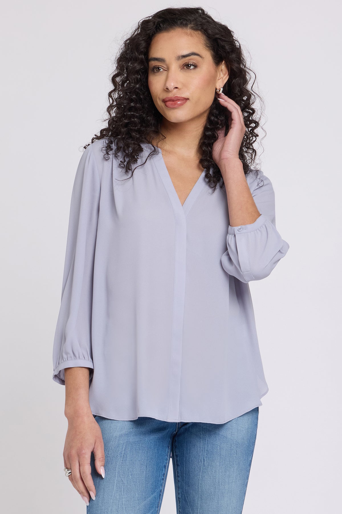 Pintuck Blouse - Vintage Lavender