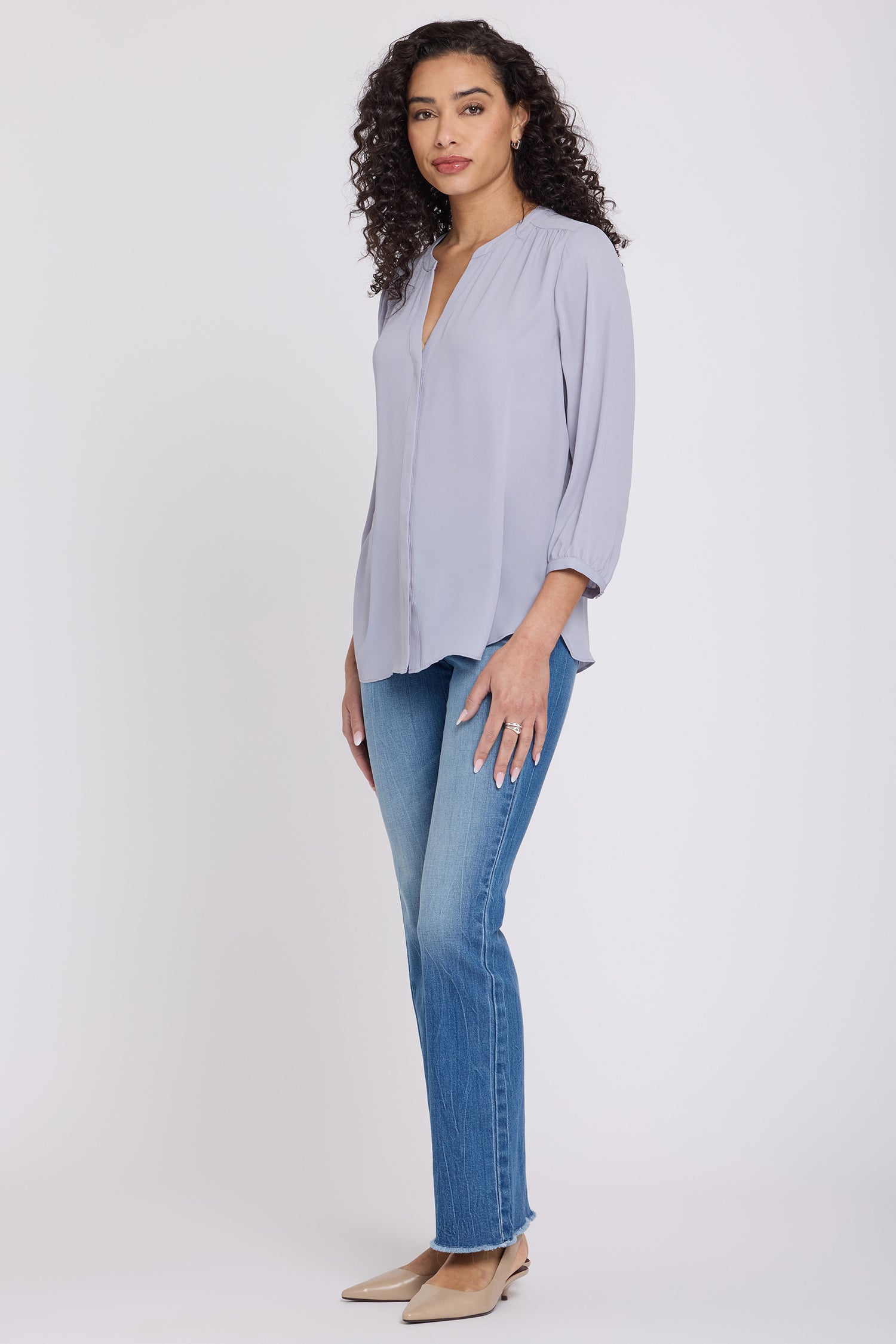 NYDJ Pintuck Blouse  - Vintage Lavender