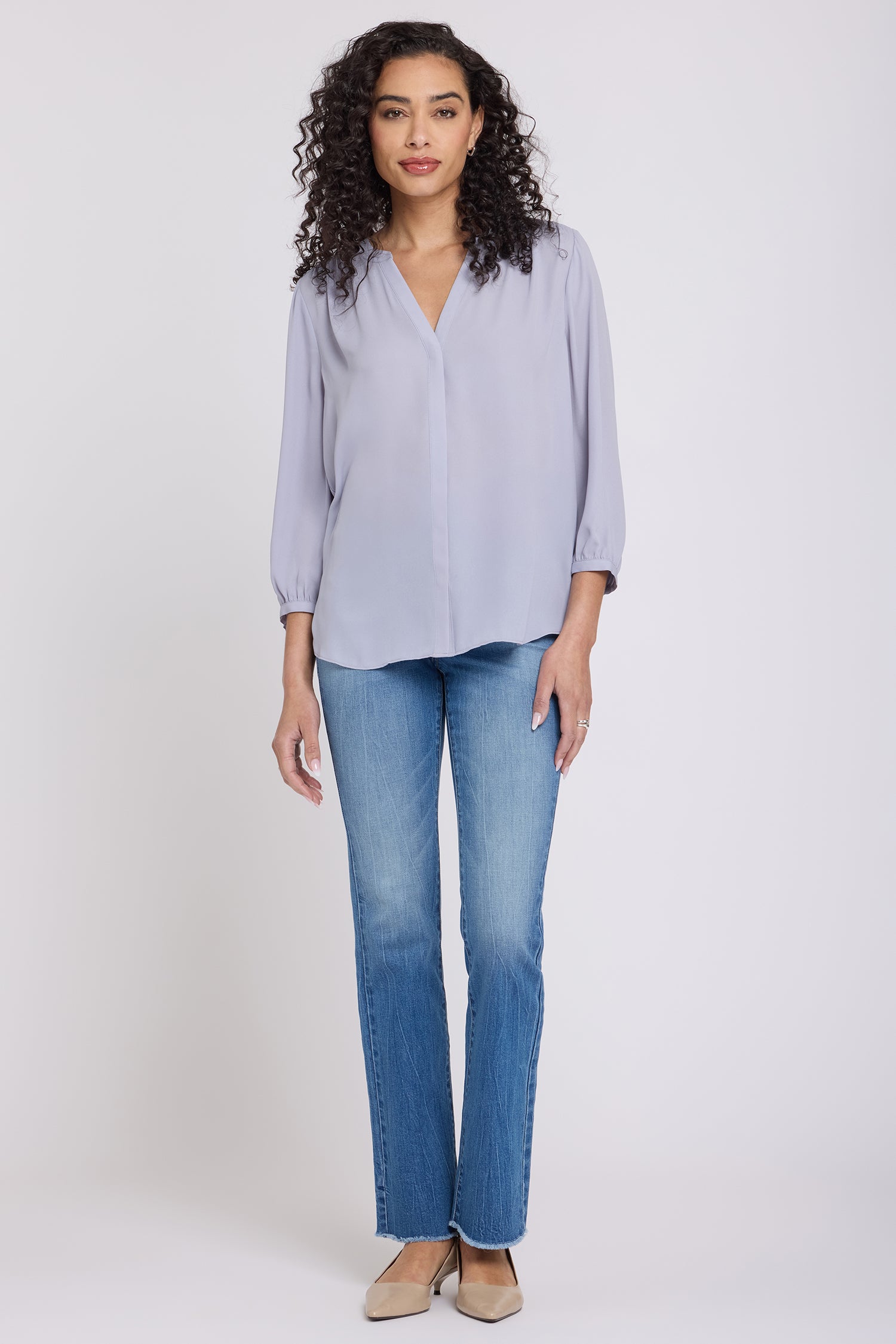 NYDJ Pintuck Blouse  - Vintage Lavender