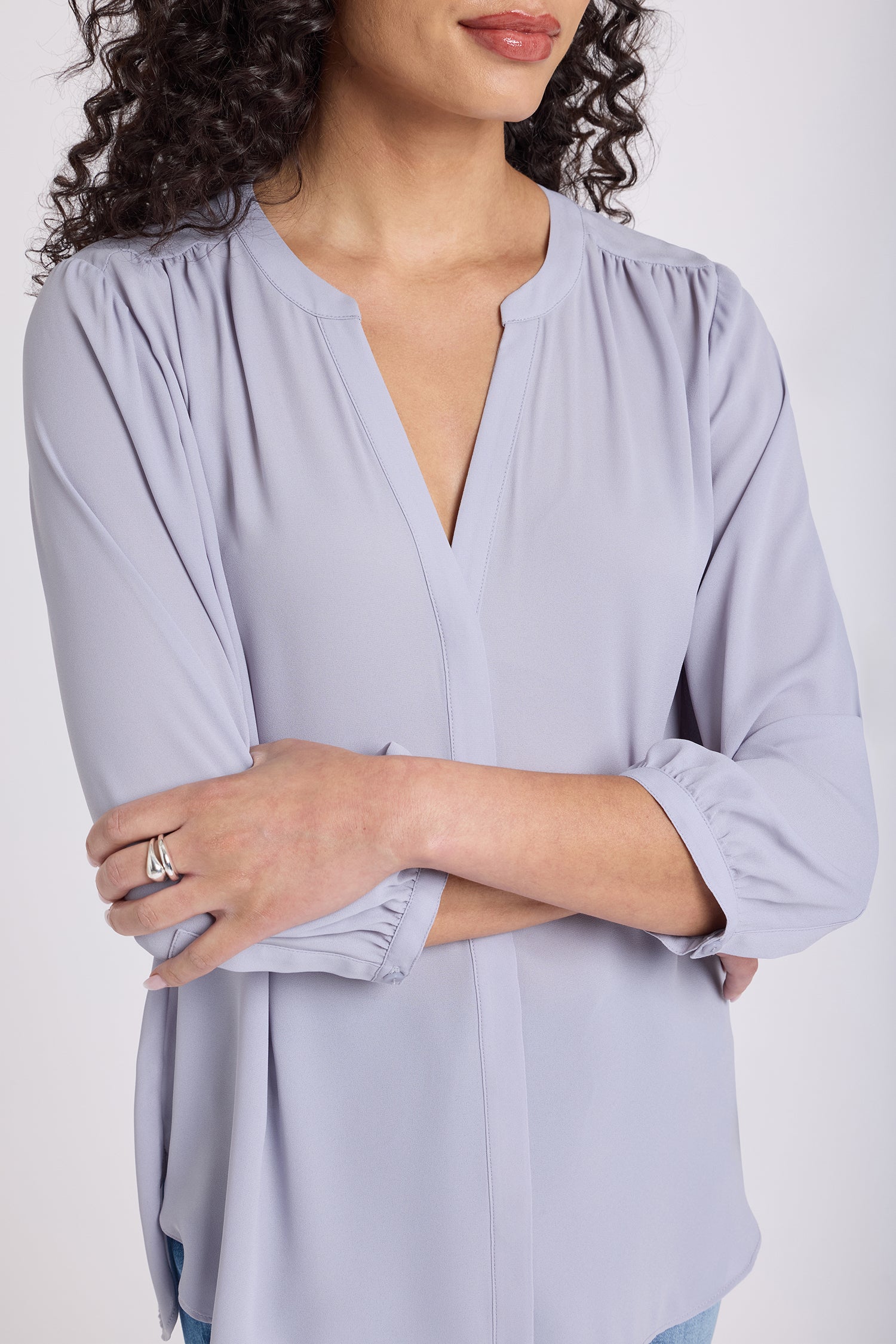 NYDJ Pintuck Blouse  - Vintage Lavender