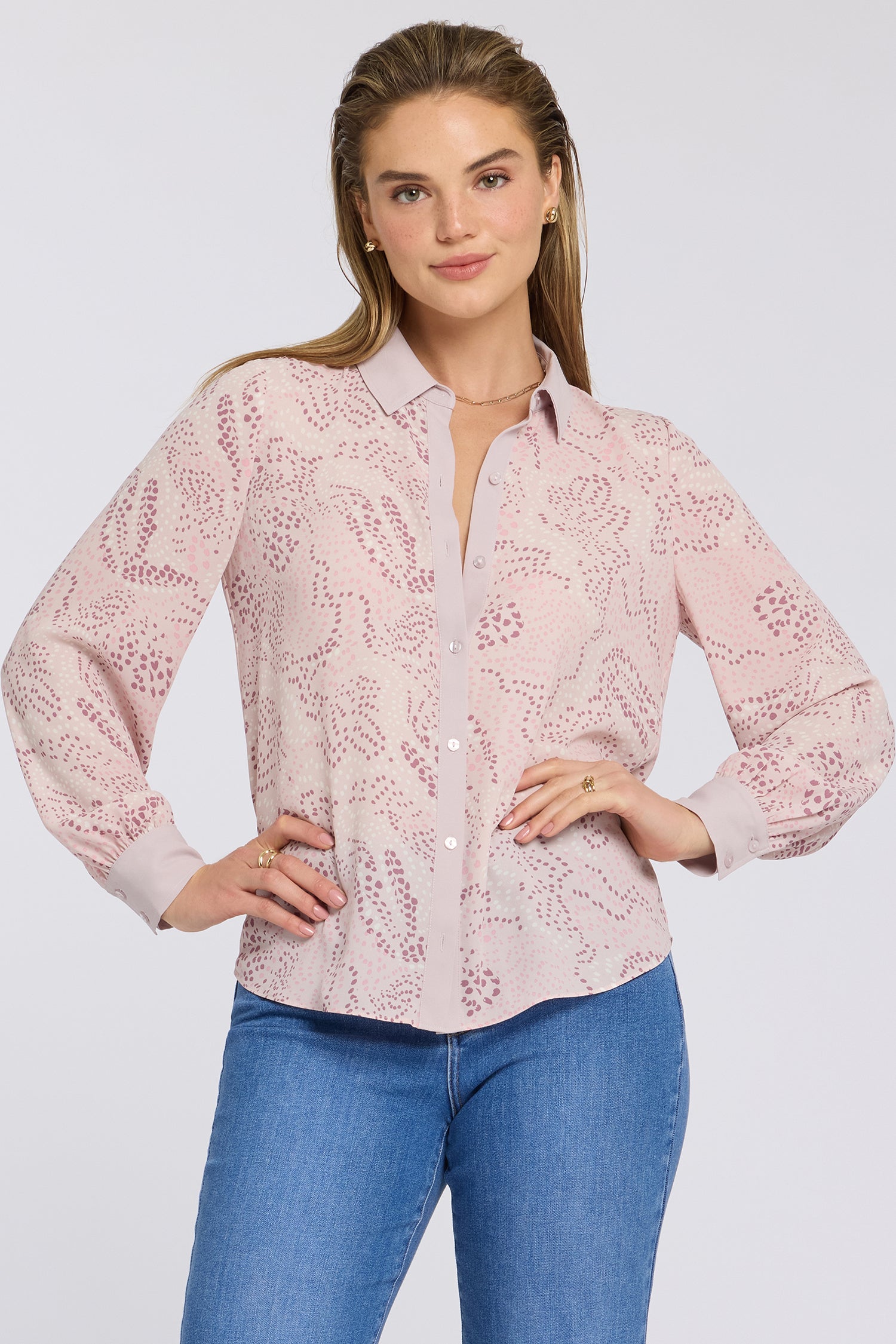 NYDJ Taylor Blouse  - Rock Flower Combo