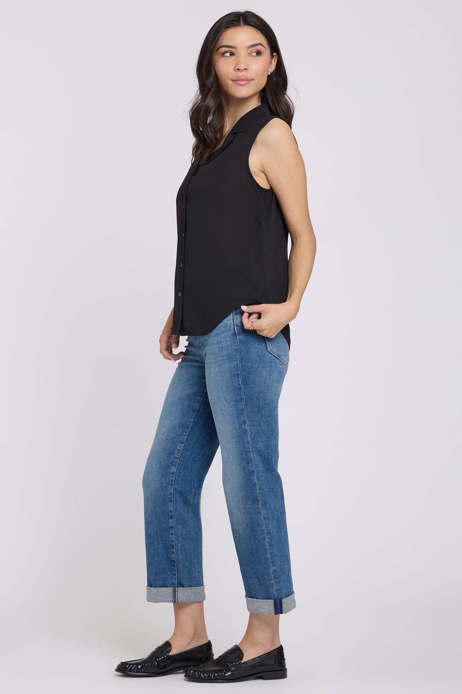 NYDJ Gabrielle Sleeveless Blouse  - Black