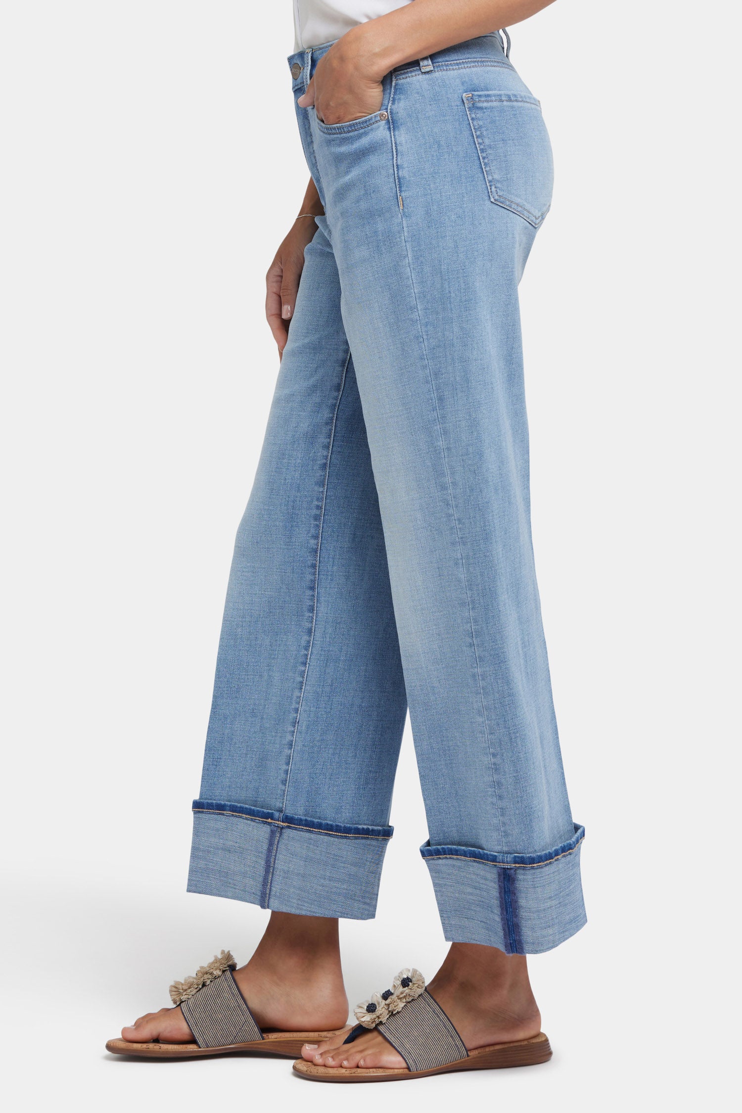 NYDJ Teresa Wide Leg Jeans  With High Rise, 28