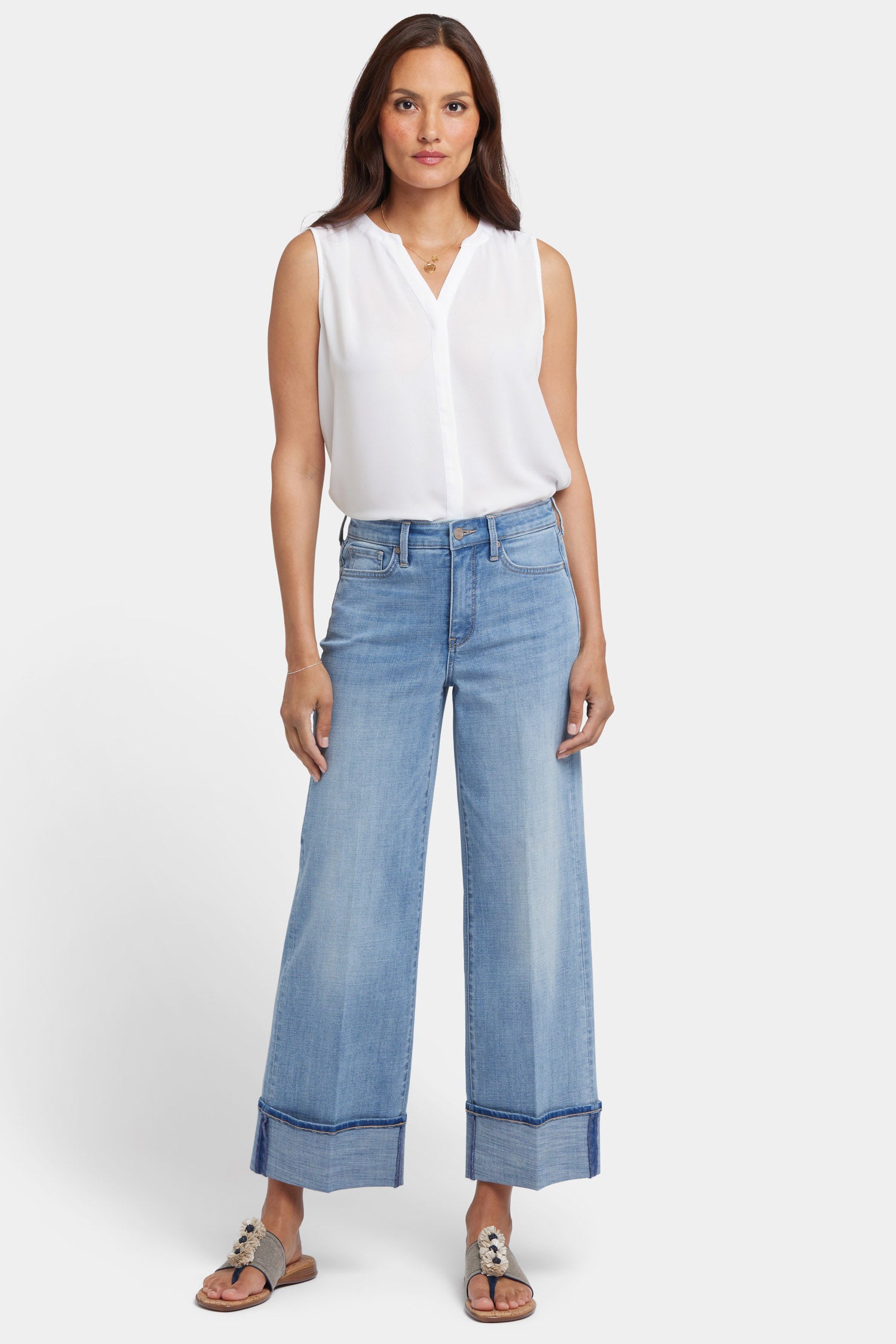 NYDJ Teresa Wide Leg Jeans  With High Rise, 28