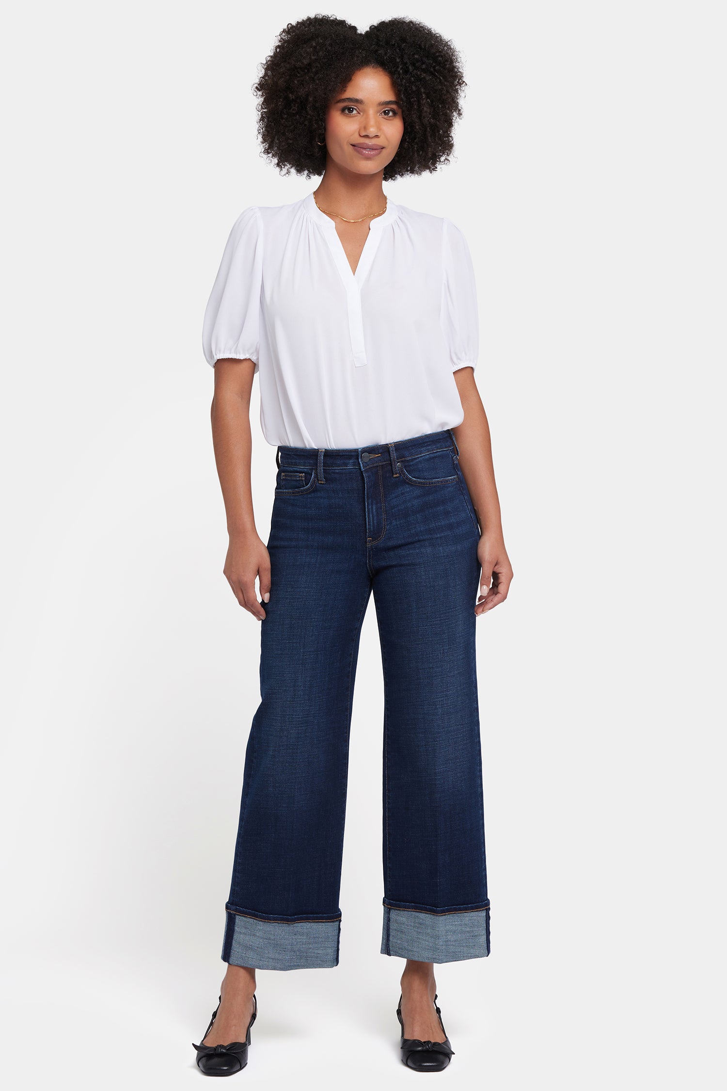 NYDJ Teresa Wide Leg Jeans  With High Rise, 28
