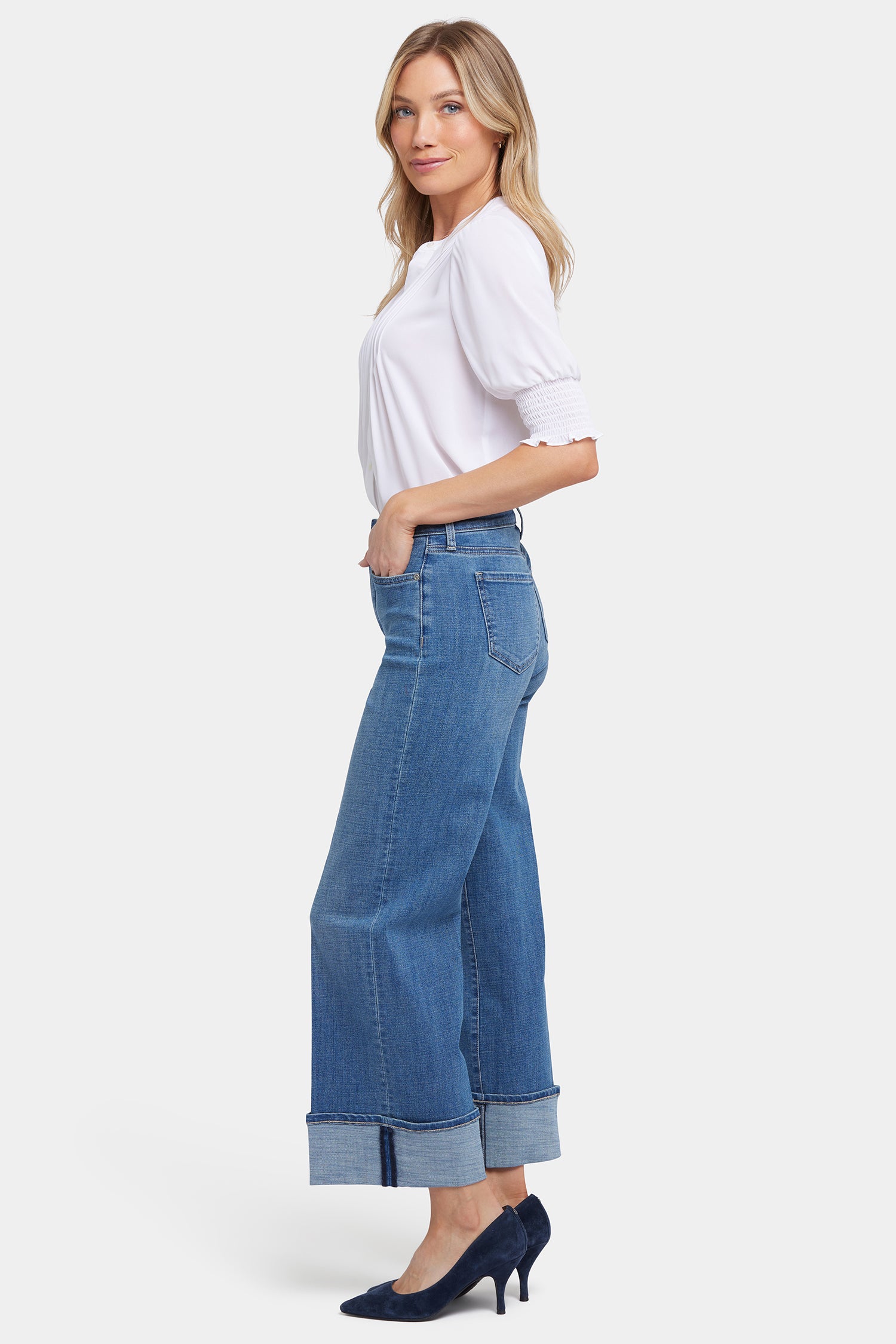 NYDJ Teresa Wide Leg Jeans  With High Rise, 28