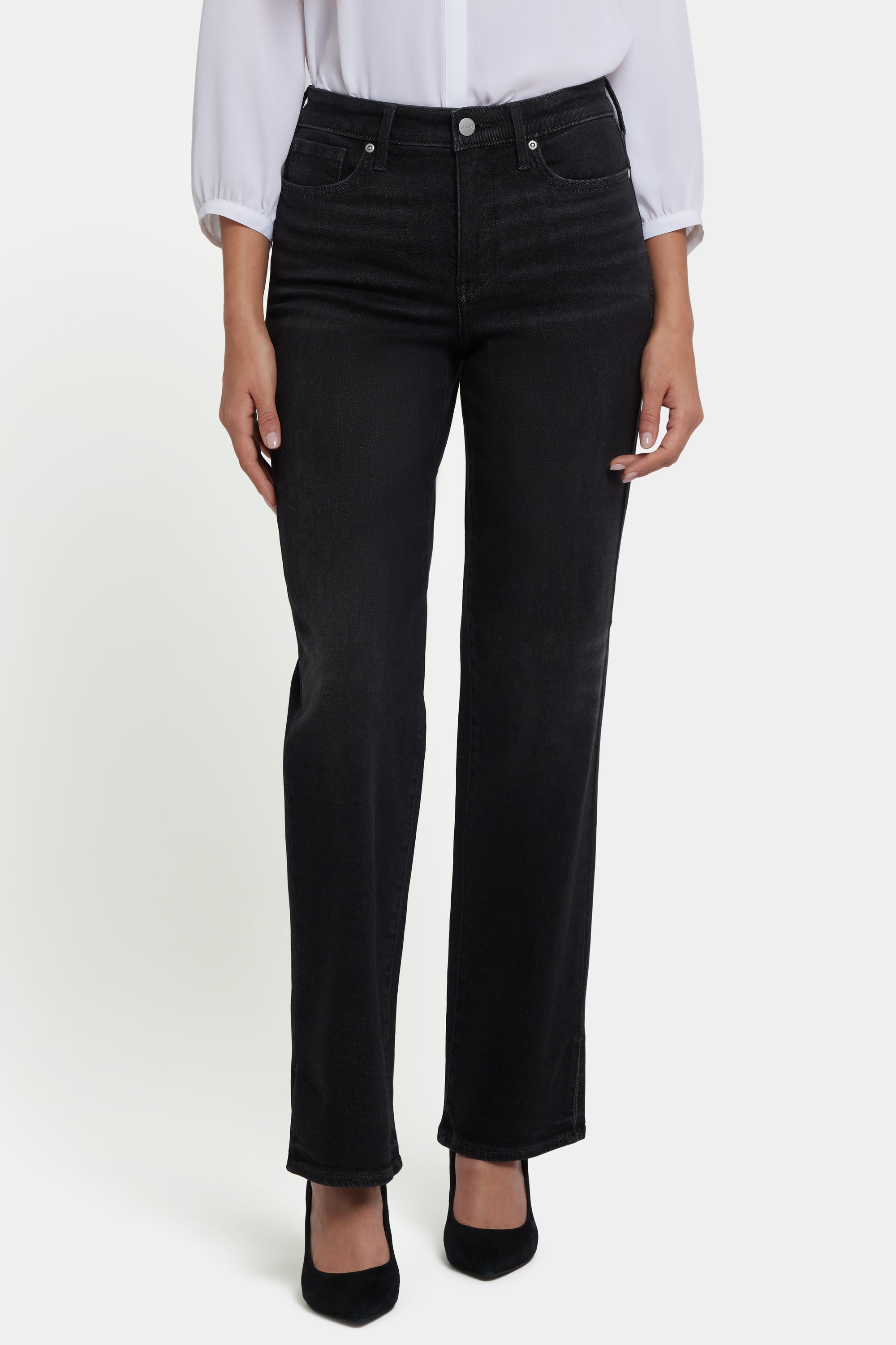 NYDJ Bailey Relaxed Straight Jeans With High Rise And 4