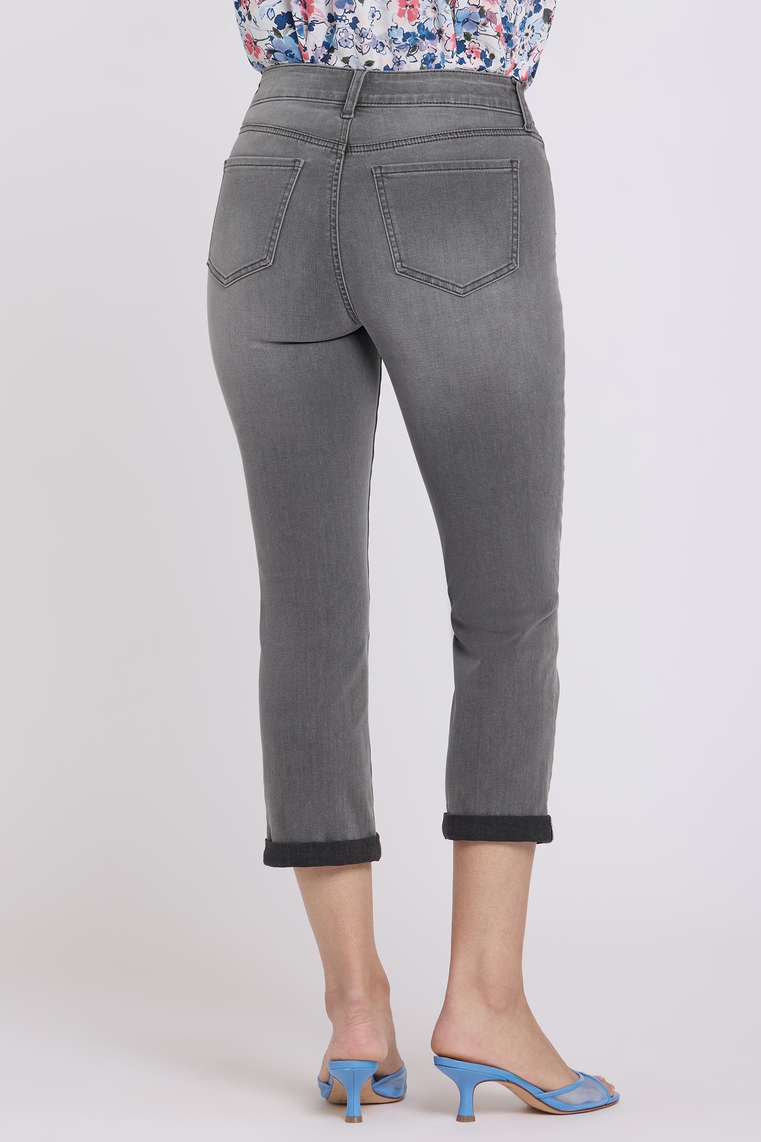 NYDJ Chloe Skinny Capri Jeans With Roll Cuffs - Dusty Ash