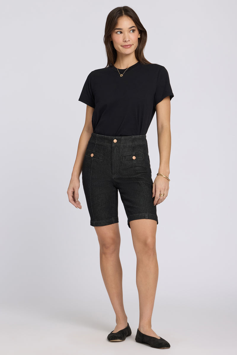 Ella Denim Shorts - Black Rinse