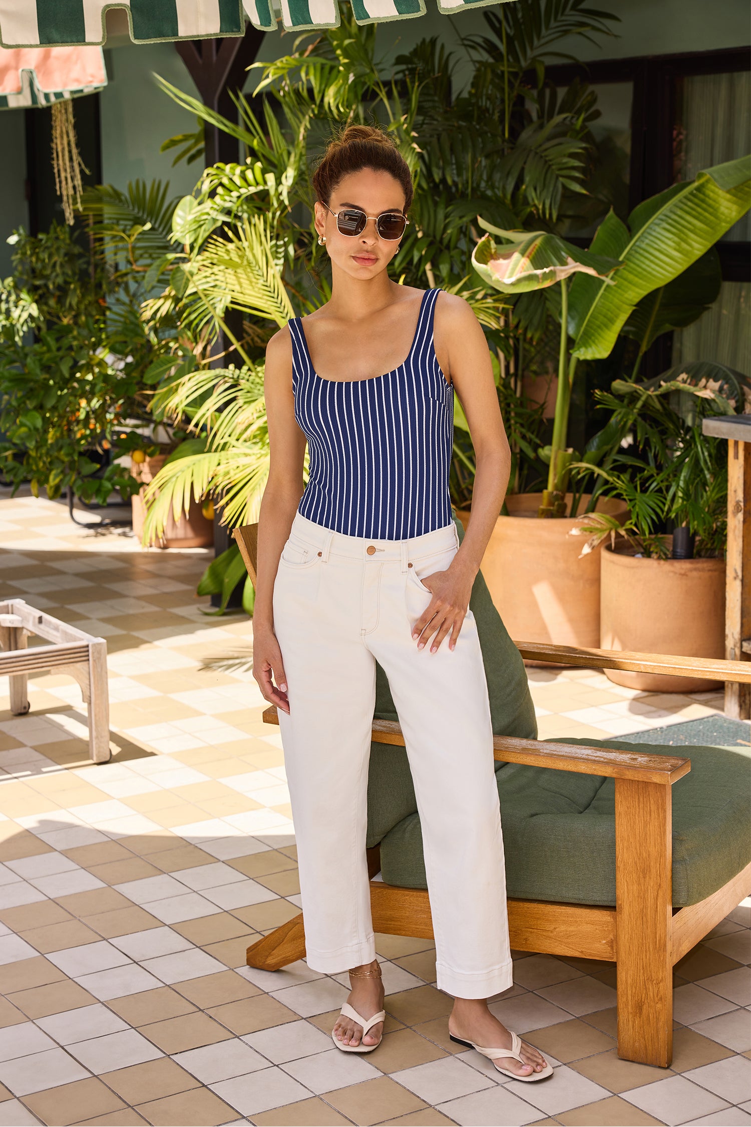 NYDJ Carrot Ankle Jeans With High Rise - Vintage White