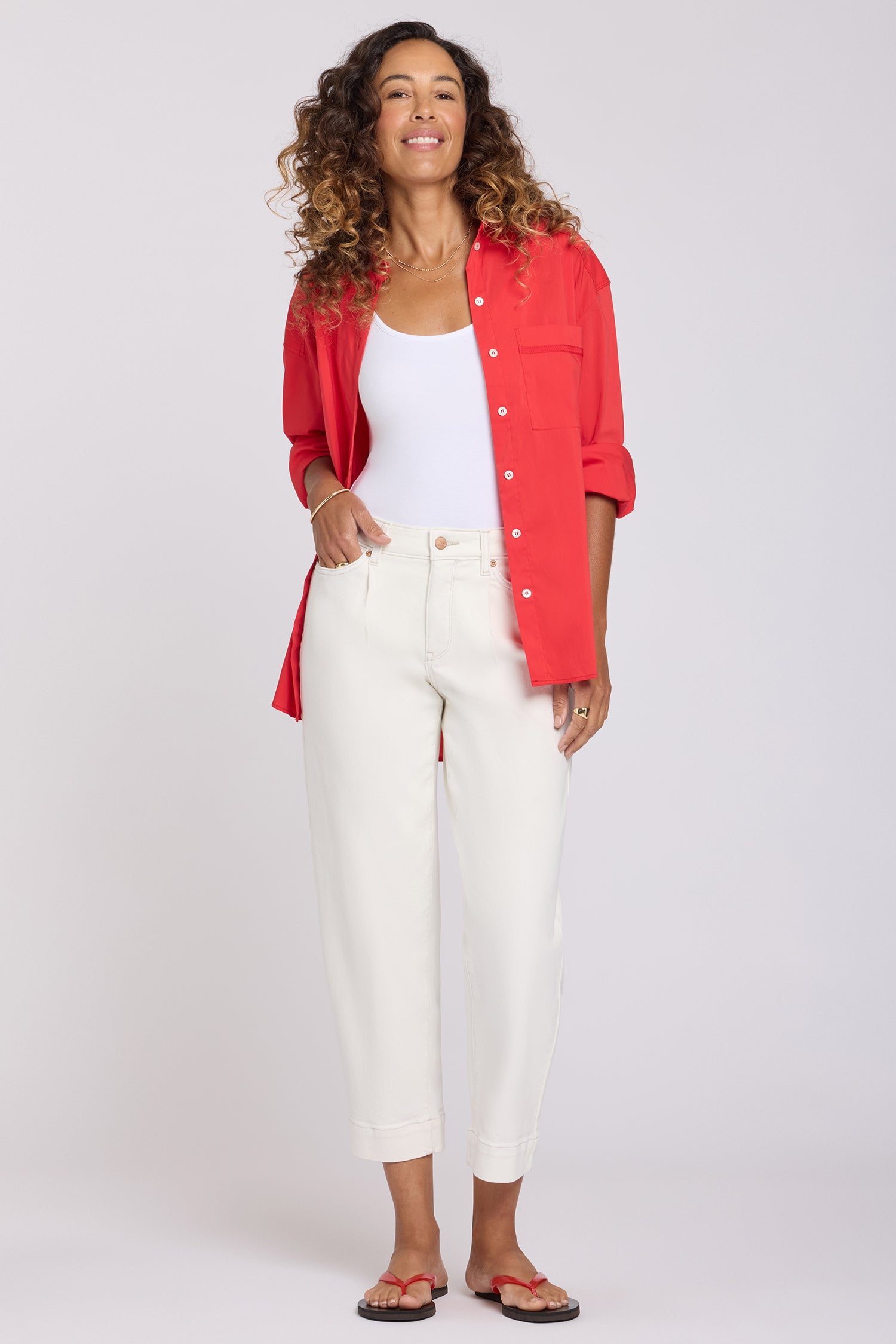 NYDJ Carrot Ankle Jeans With High Rise - Vintage White