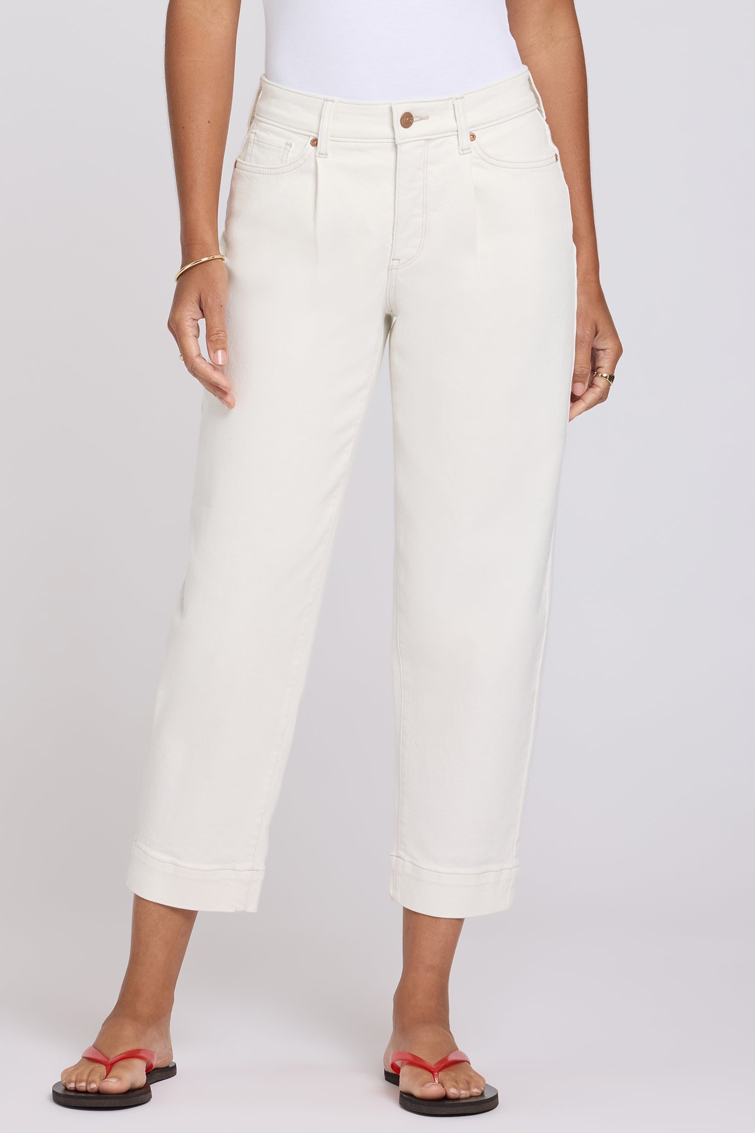 NYDJ Carrot Ankle Jeans With High Rise - Vintage White