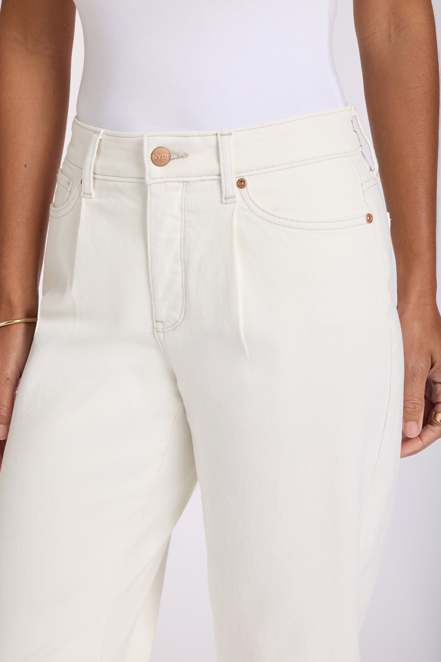 NYDJ Carrot Ankle Jeans With High Rise - Vintage White