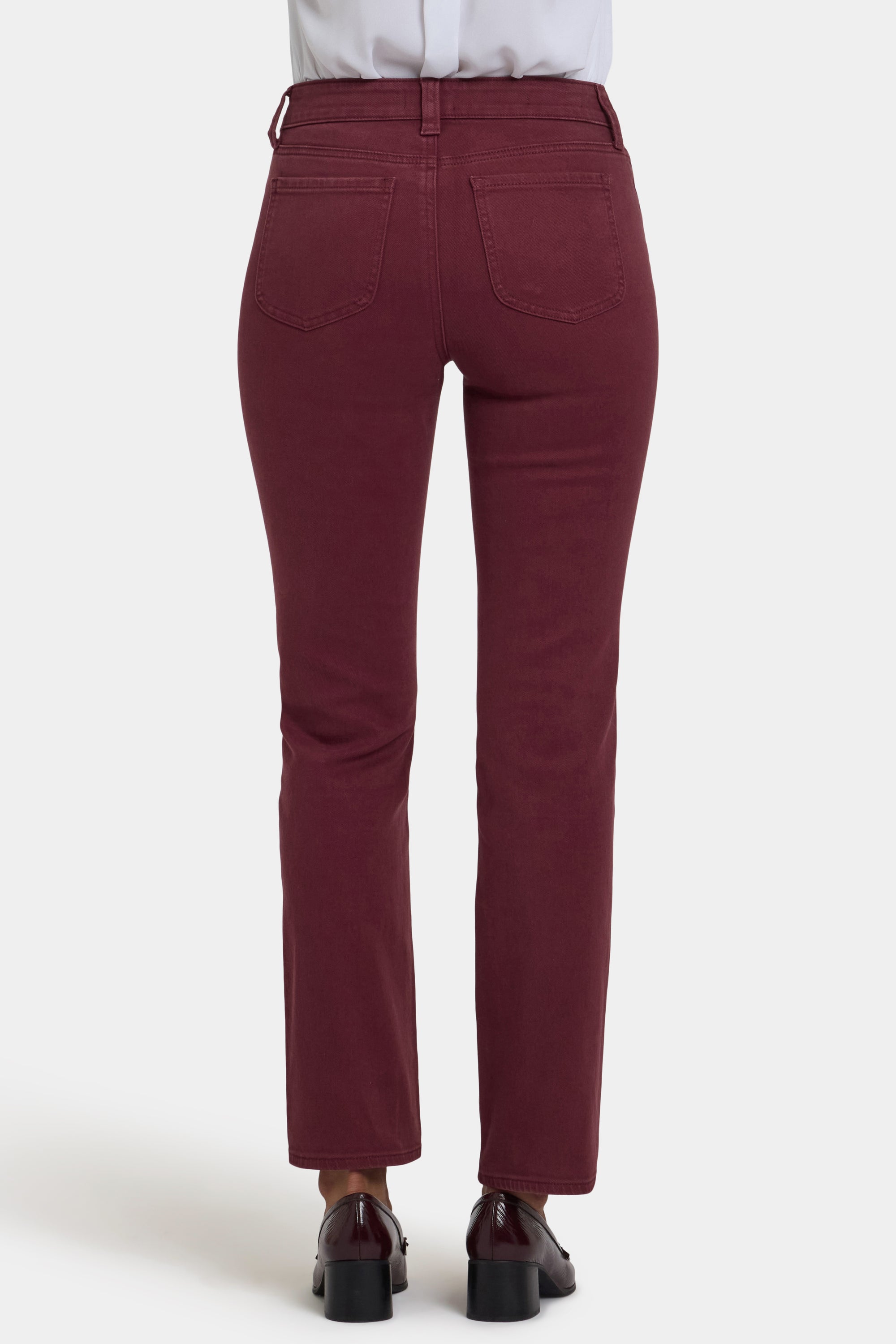 NYDJ Marilyn Straight Jeans With High Rise, Utility Welt Pockets And 31