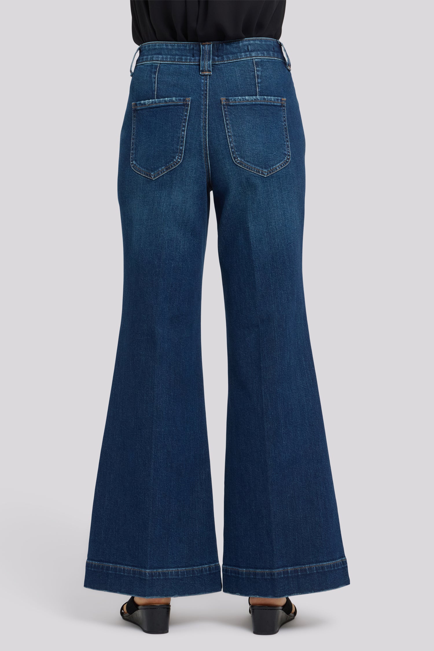 NYDJ Mia Palazzo Jeans With High Rise And Wide Belt Loops - Sunset Villa