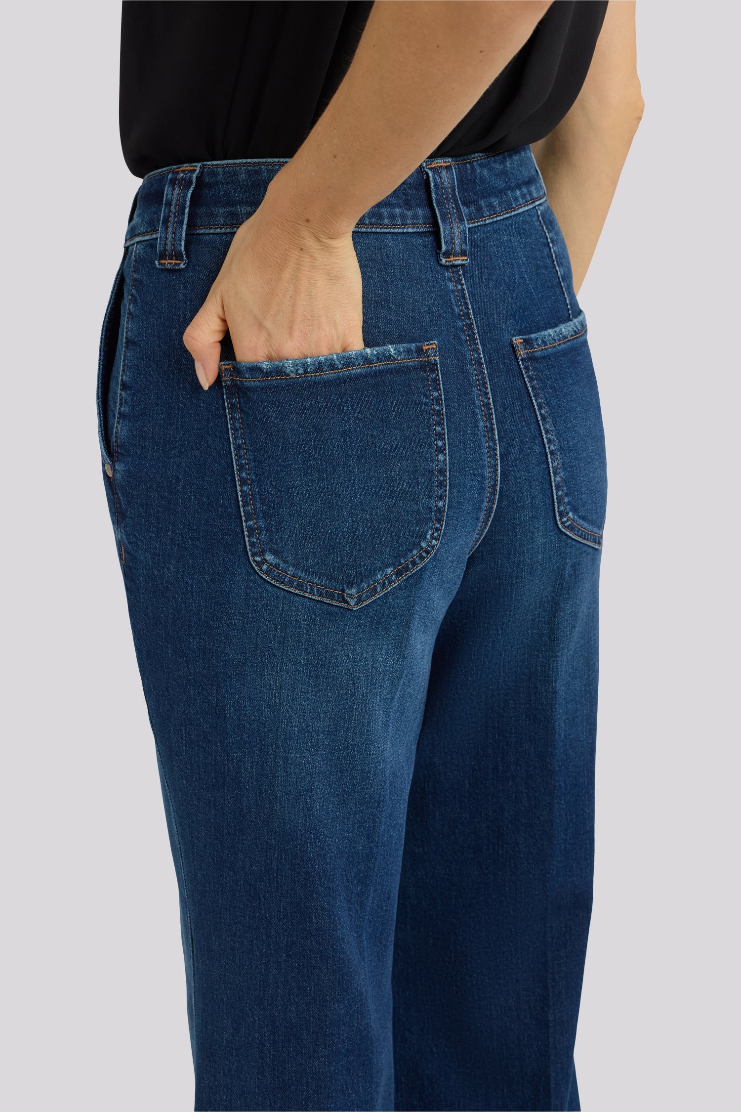 NYDJ Mia Palazzo Jeans With High Rise And Wide Belt Loops - Sunset Villa