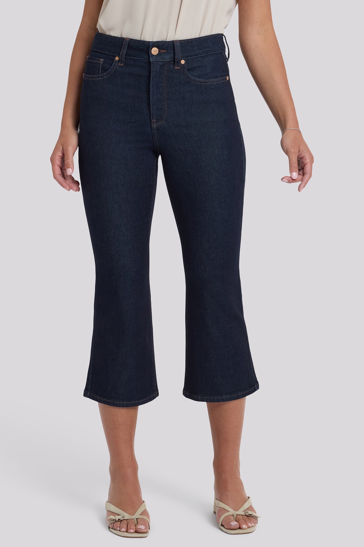 NYDJ Monica Kick Flare Crop Jeans With High Rise - Magical
