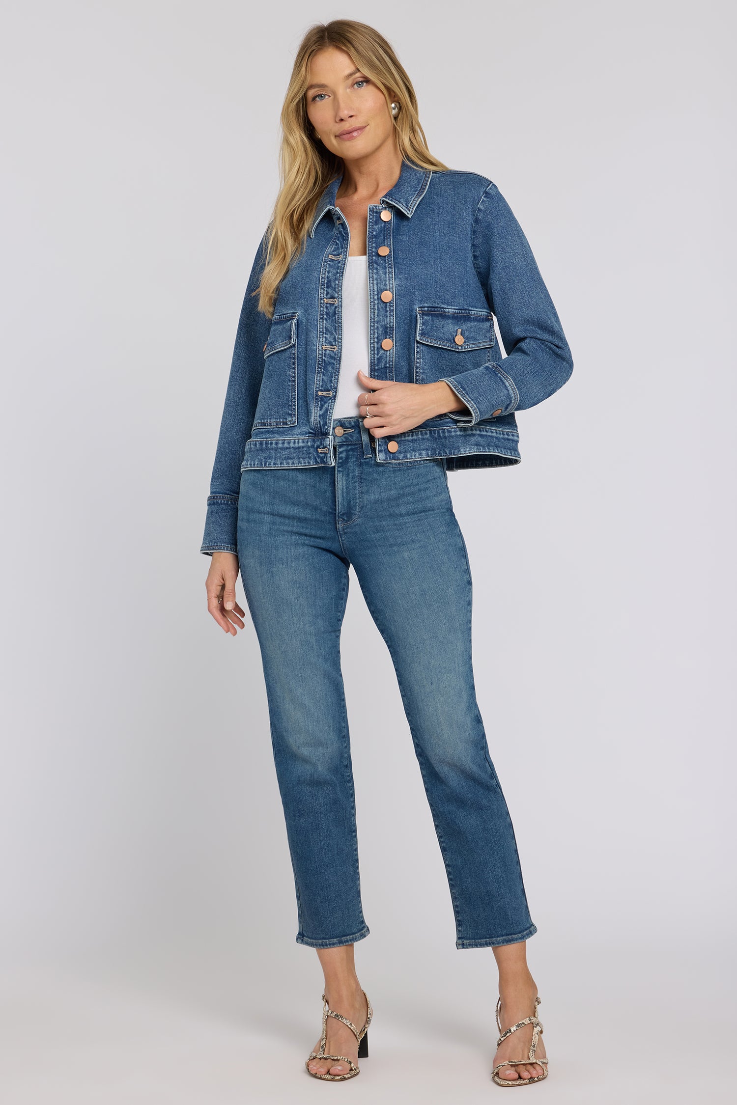 NYDJ Denim Jacket With Oversize Pockets - Salton