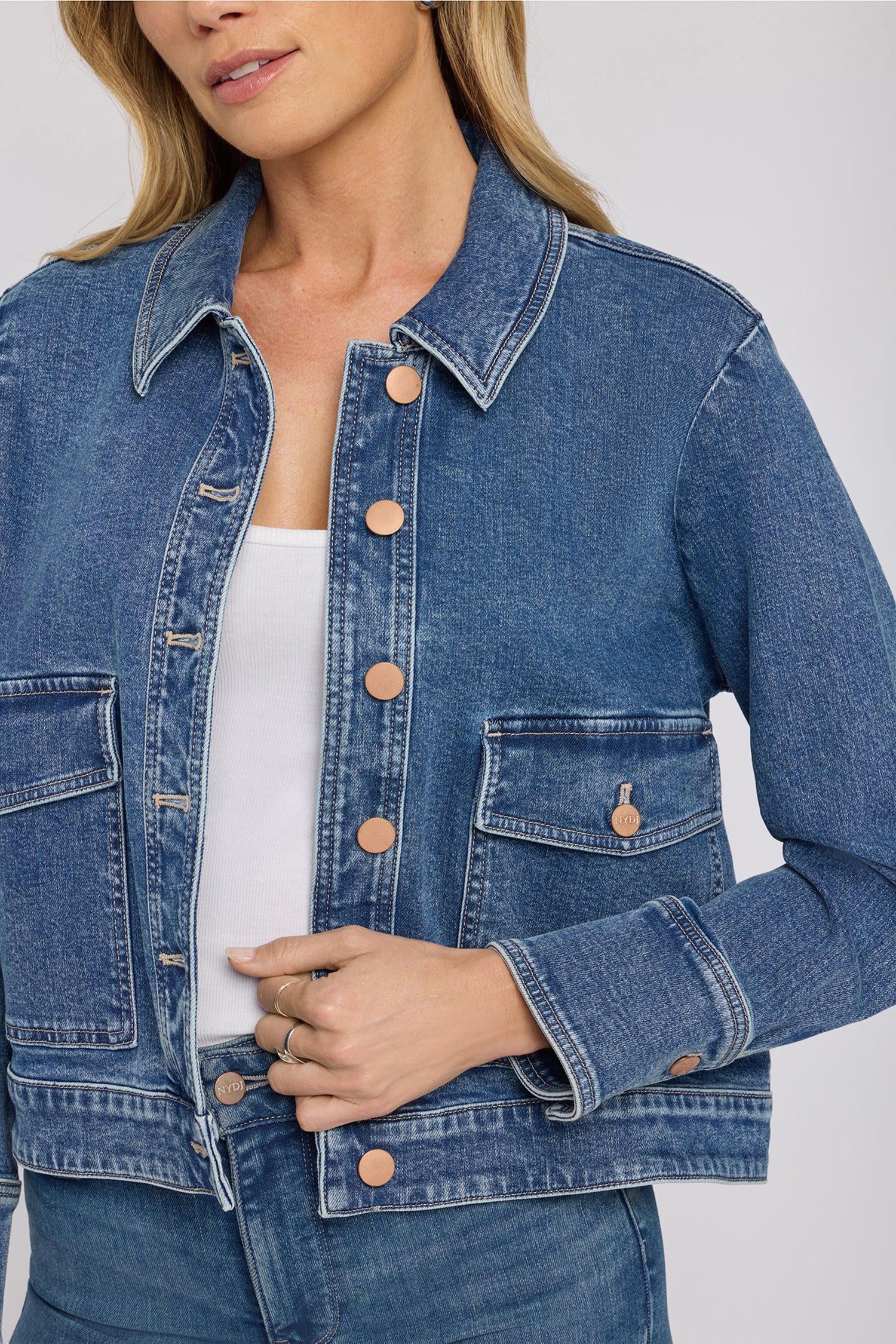 NYDJ Denim Jacket With Oversize Pockets - Salton