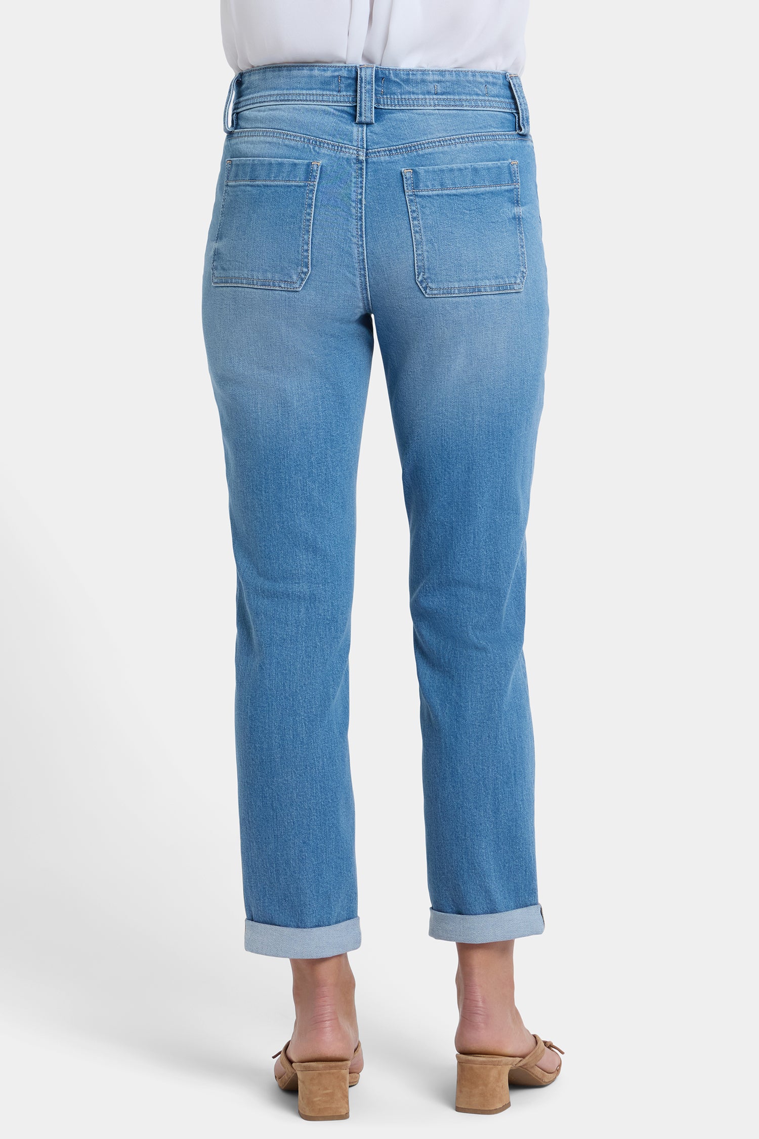 NYDJ Margot Girlfriend Jeans With Utility Pockets And Roll Cuffs - Vista Lakes