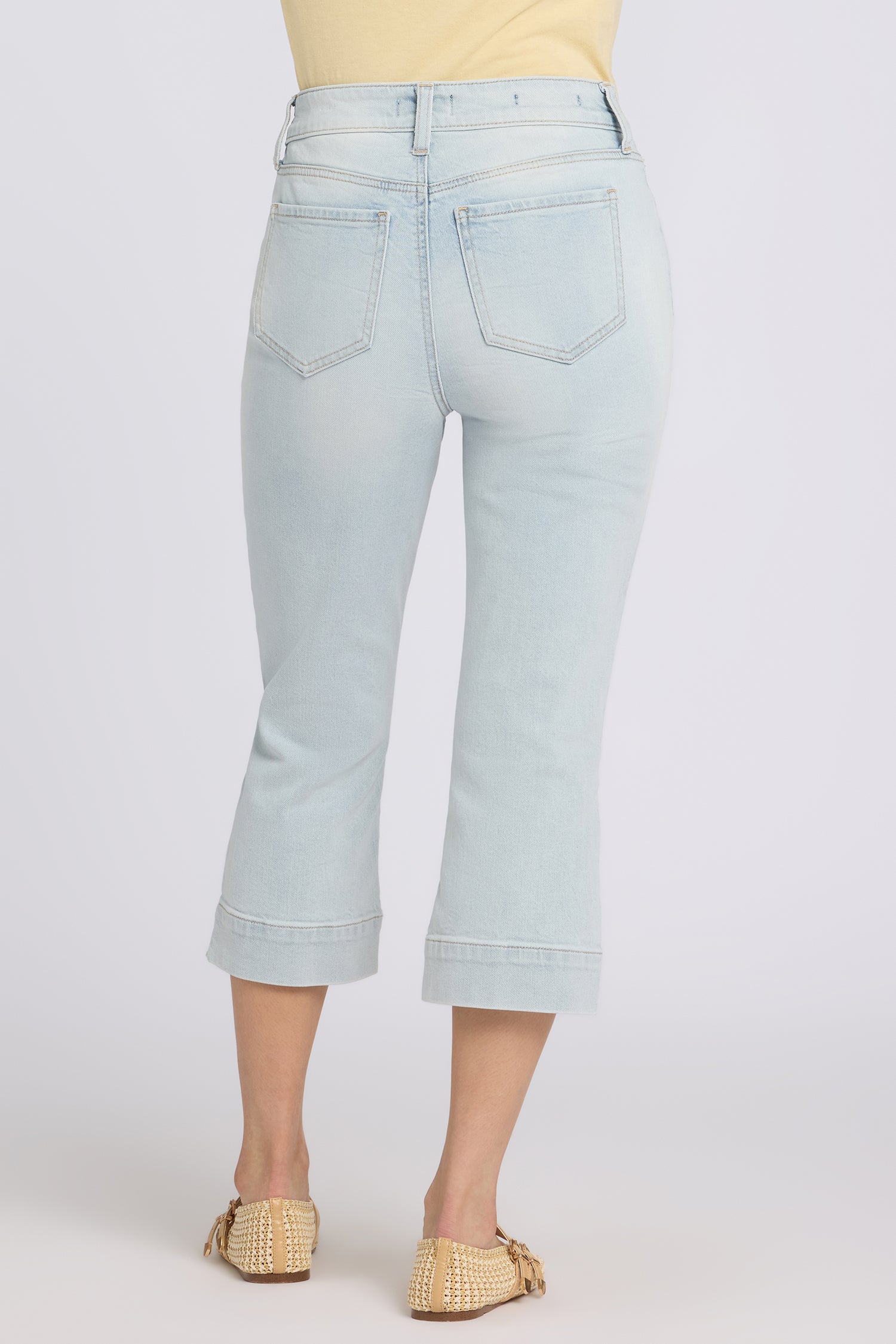 NYDJ Marilyn Straight Crop Jeans With High Rise, Side Slits And 2