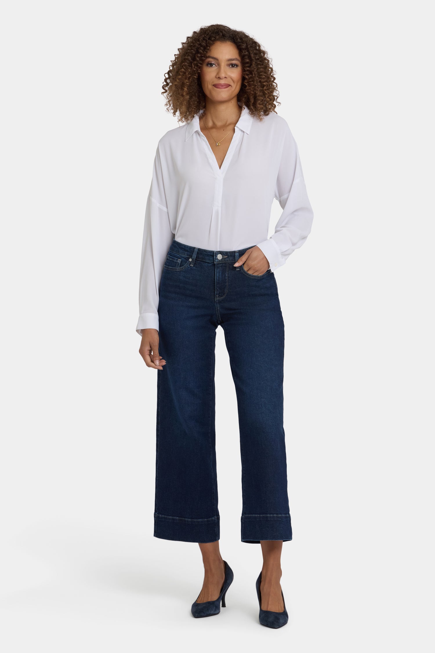 NYDJ Teresa Wide Leg Ankle Jeans With 3