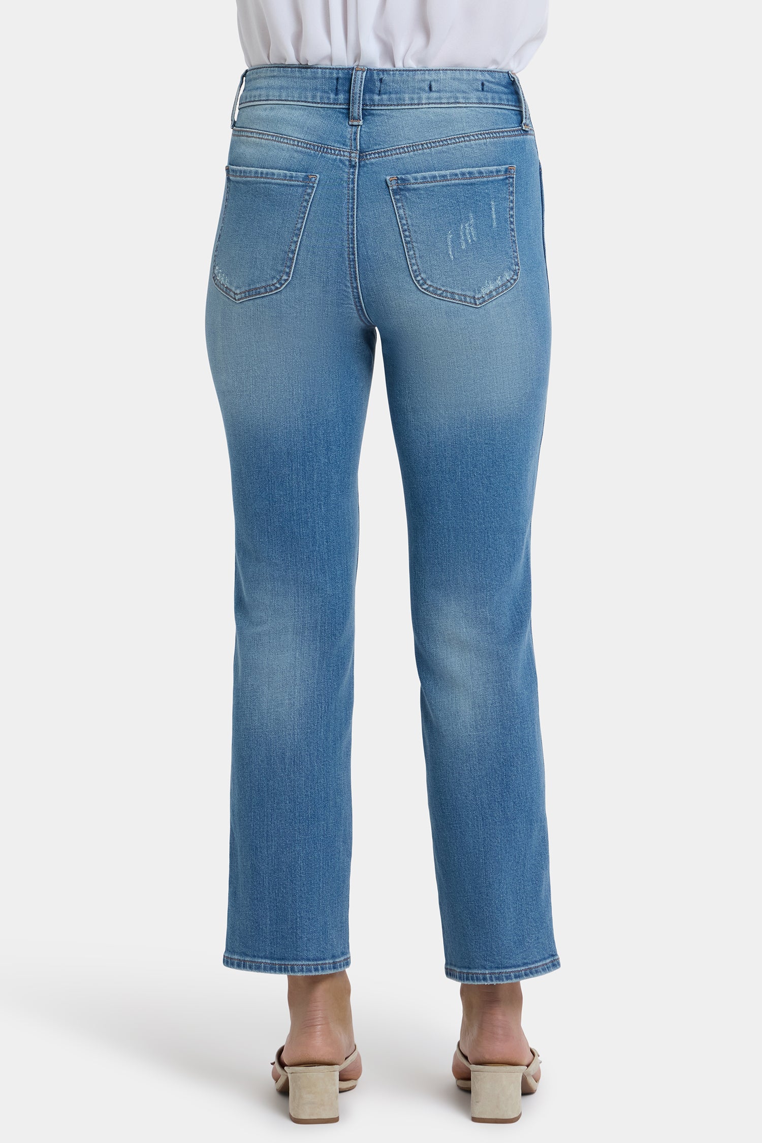 NYDJ Marilyn Straight Ankle Jeans With High Rise And Paneled Seam Detail - Port Sea