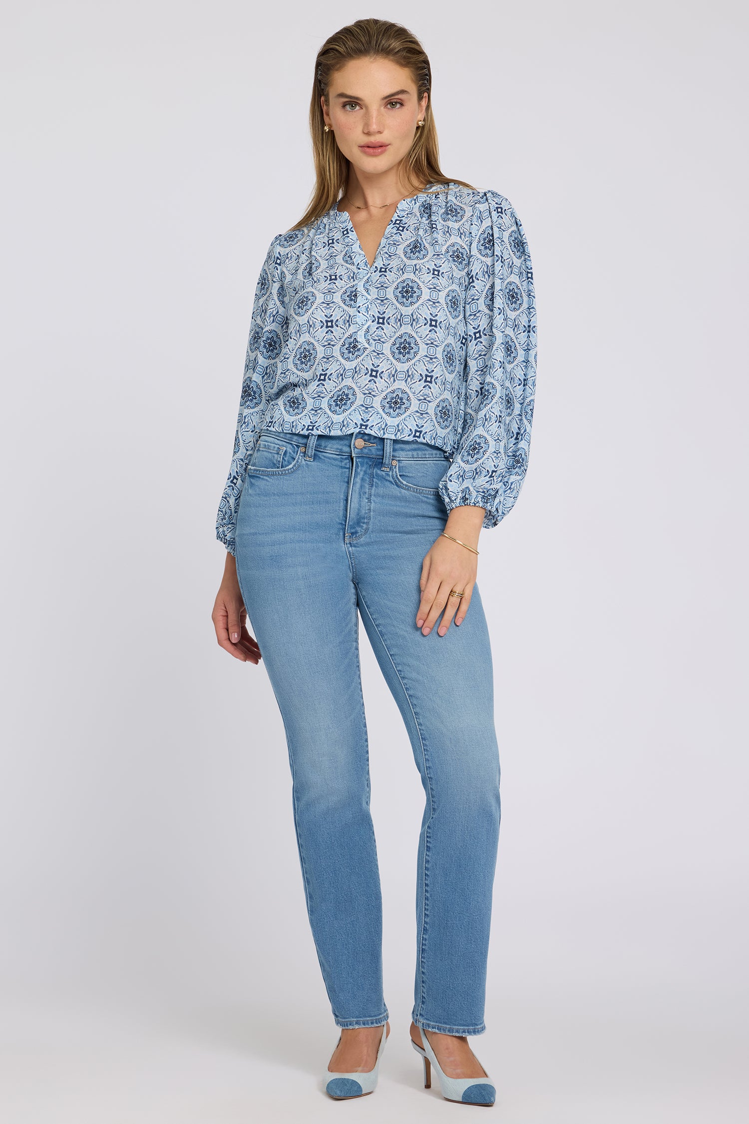 NYDJ Marilyn Straight Jeans With High Rise And 31