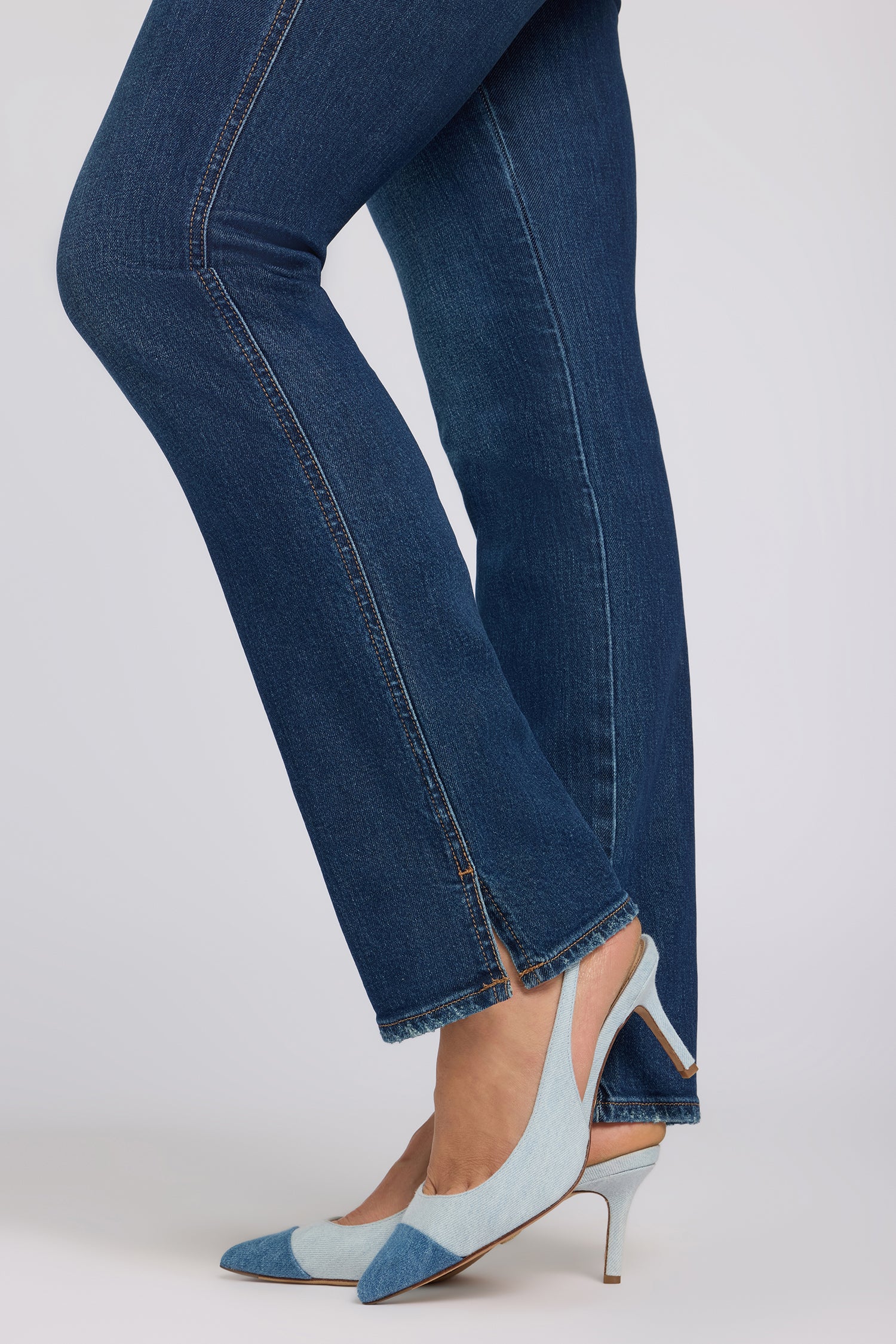 NYDJ Marilyn Straight Jeans With Clean Front, Back Darts And Side Slits - Sunset Villa