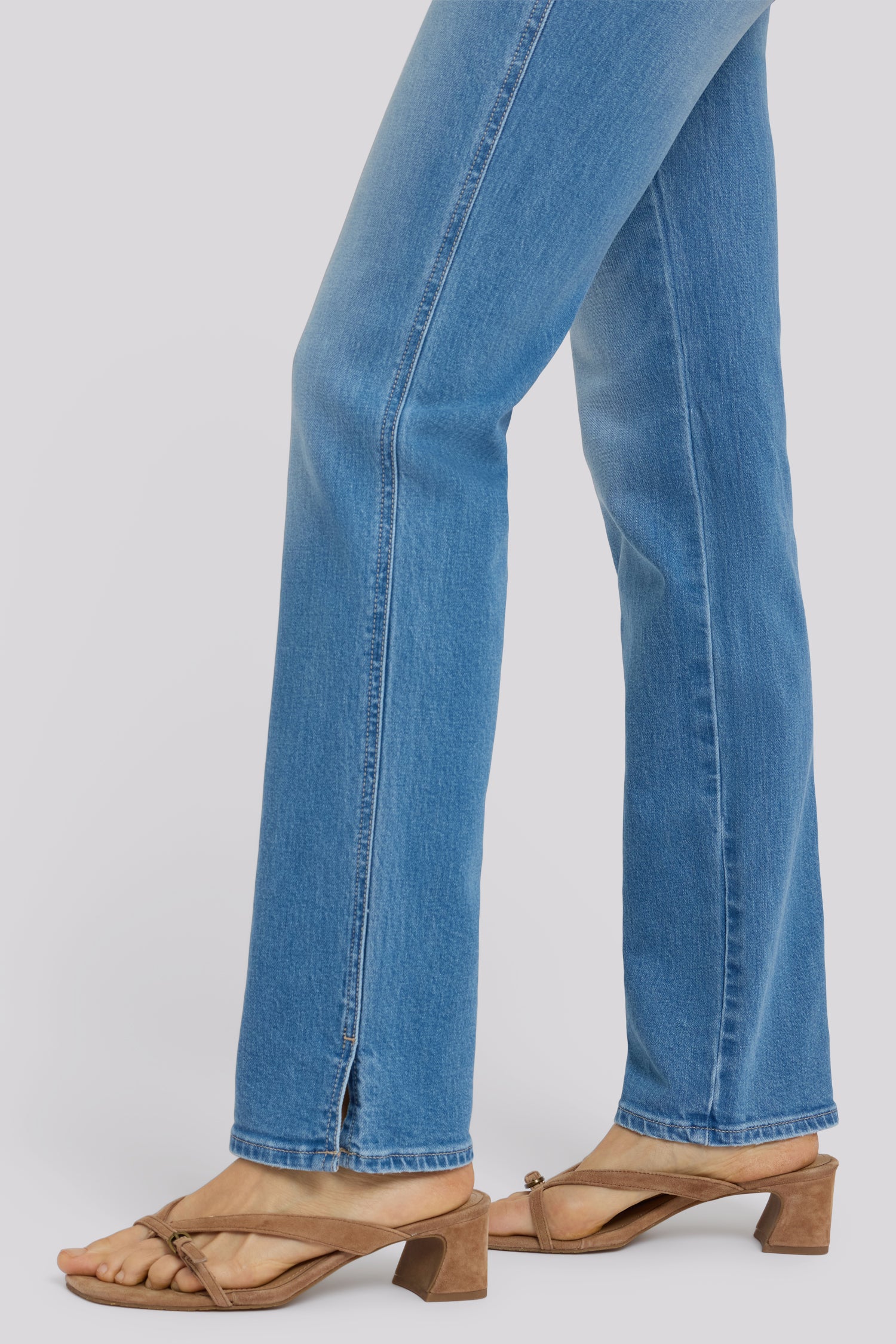 NYDJ Marilyn Straight Jeans With Clean Front, Back Darts And Side Slits - Vista Lakes