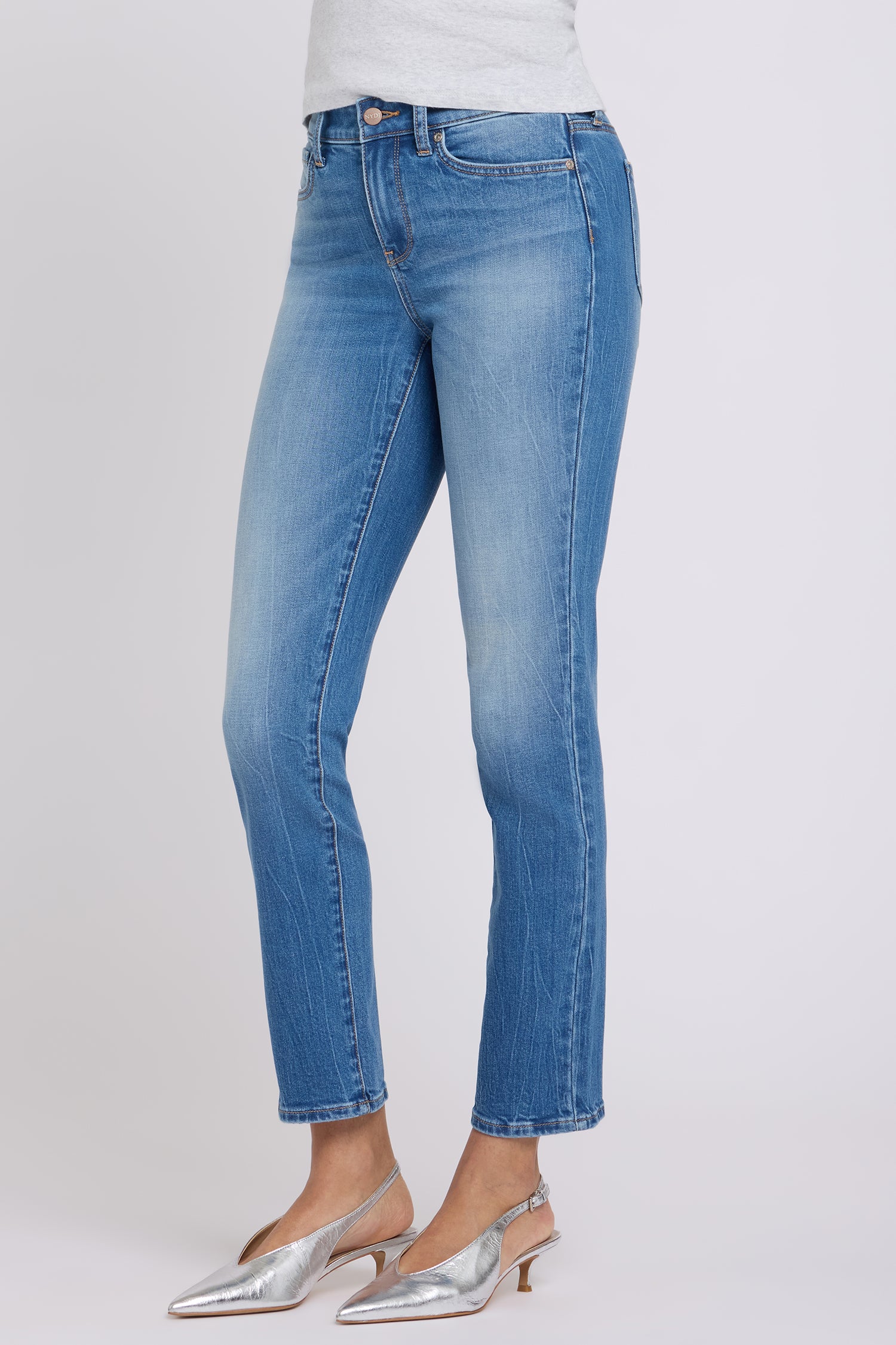 NYDJ Sheri Slim Straight Ankle Jeans  - Pacifica