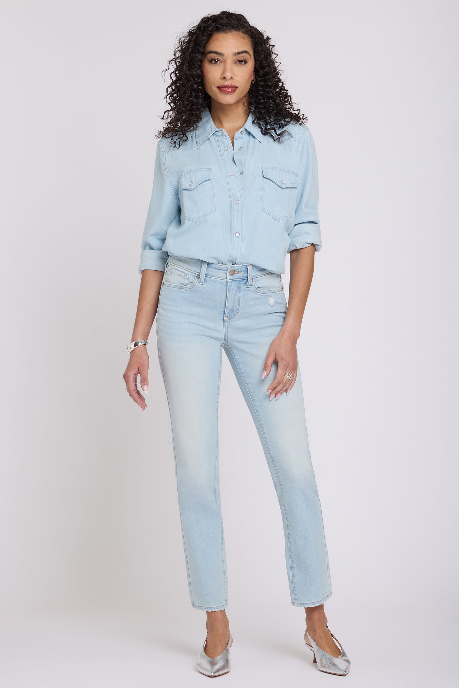 NYDJ Sheri Slim Straight Ankle Jeans  - Sky Valley