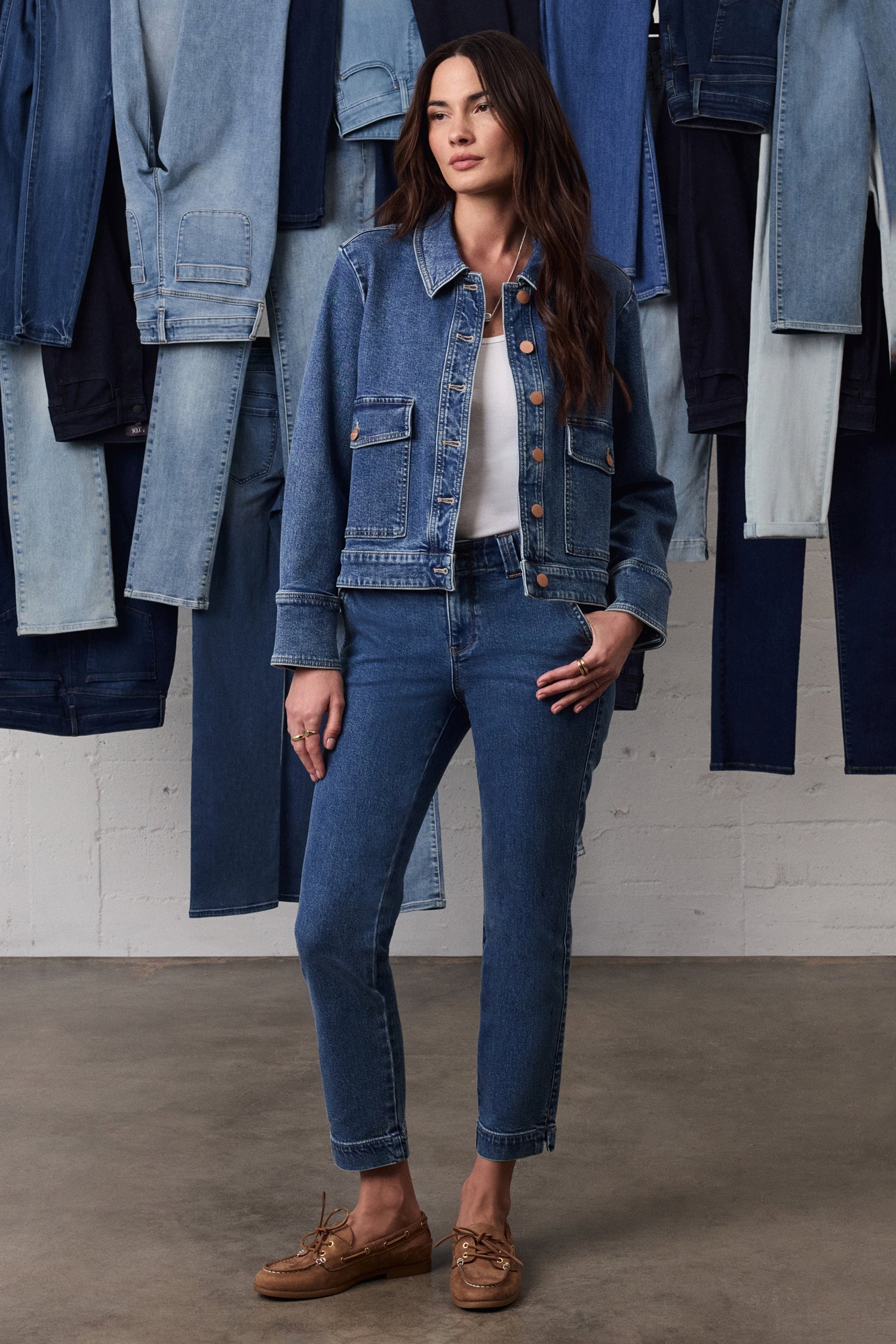 NYDJ Sheri Slim Straight Ankle Jeans With Side Slits - Salton