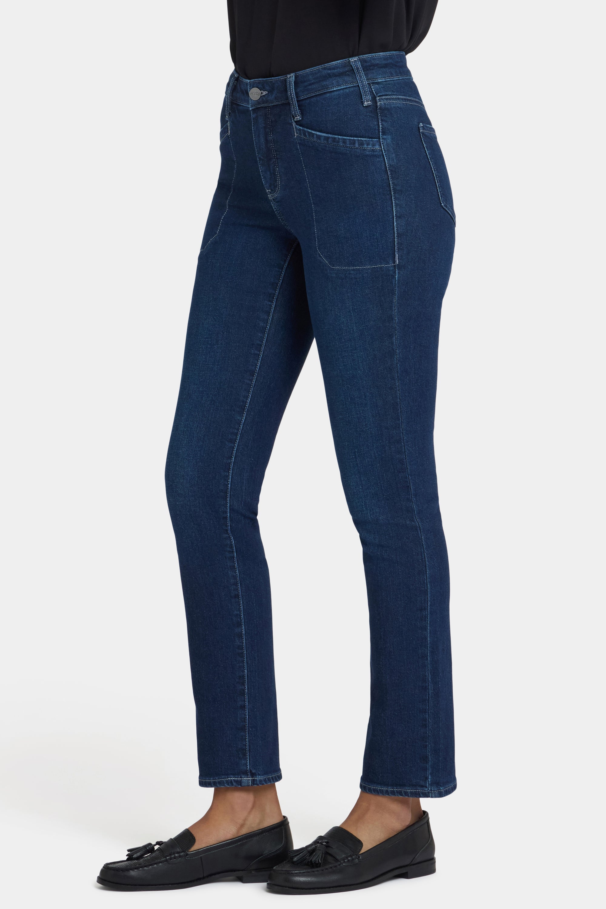 NYDJ Sheri Slim Jeans With Utility Pockets - Ink Skyline