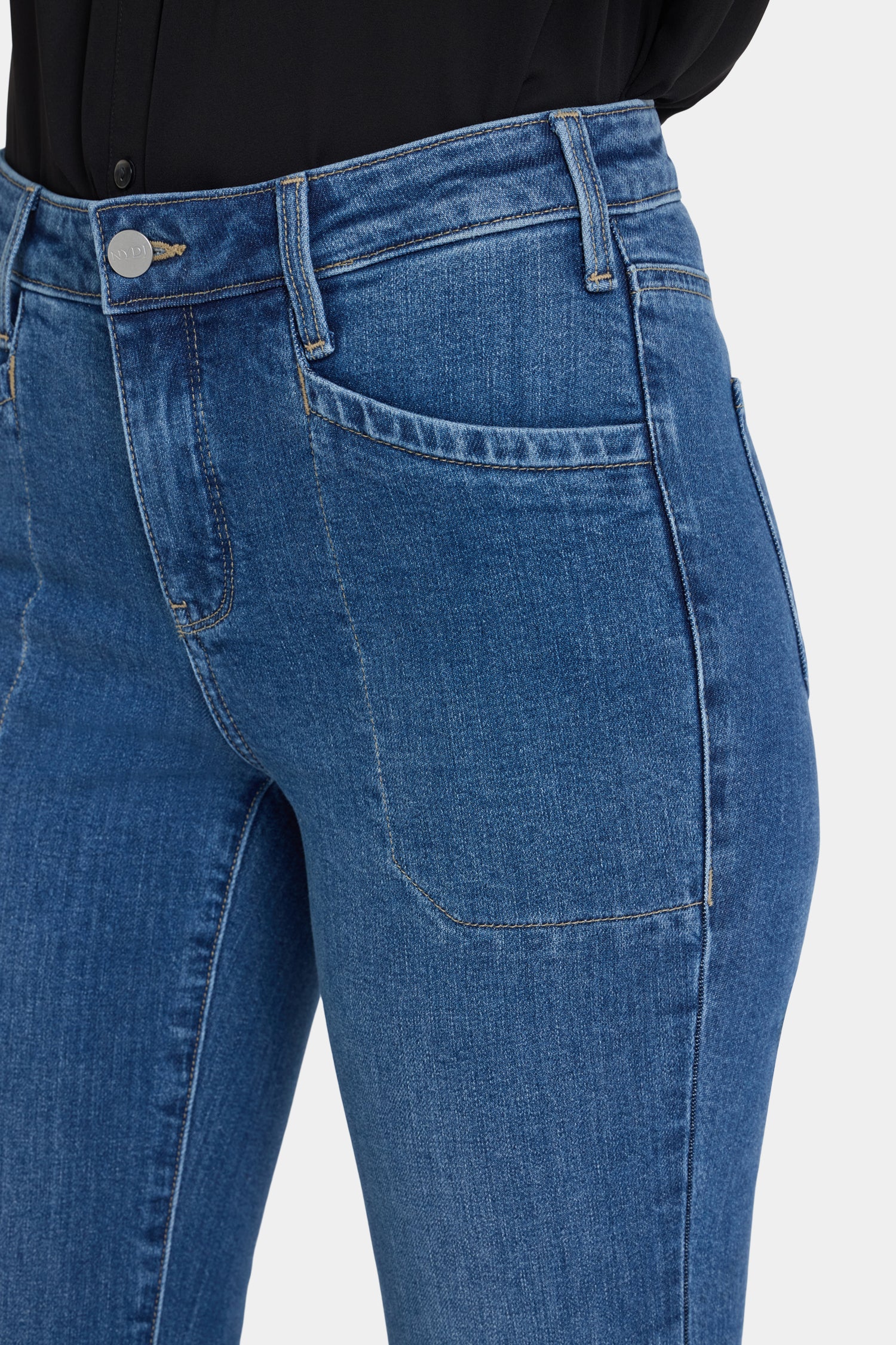 NYDJ Sheri Slim Jeans With Utility Pockets - Opera Blue