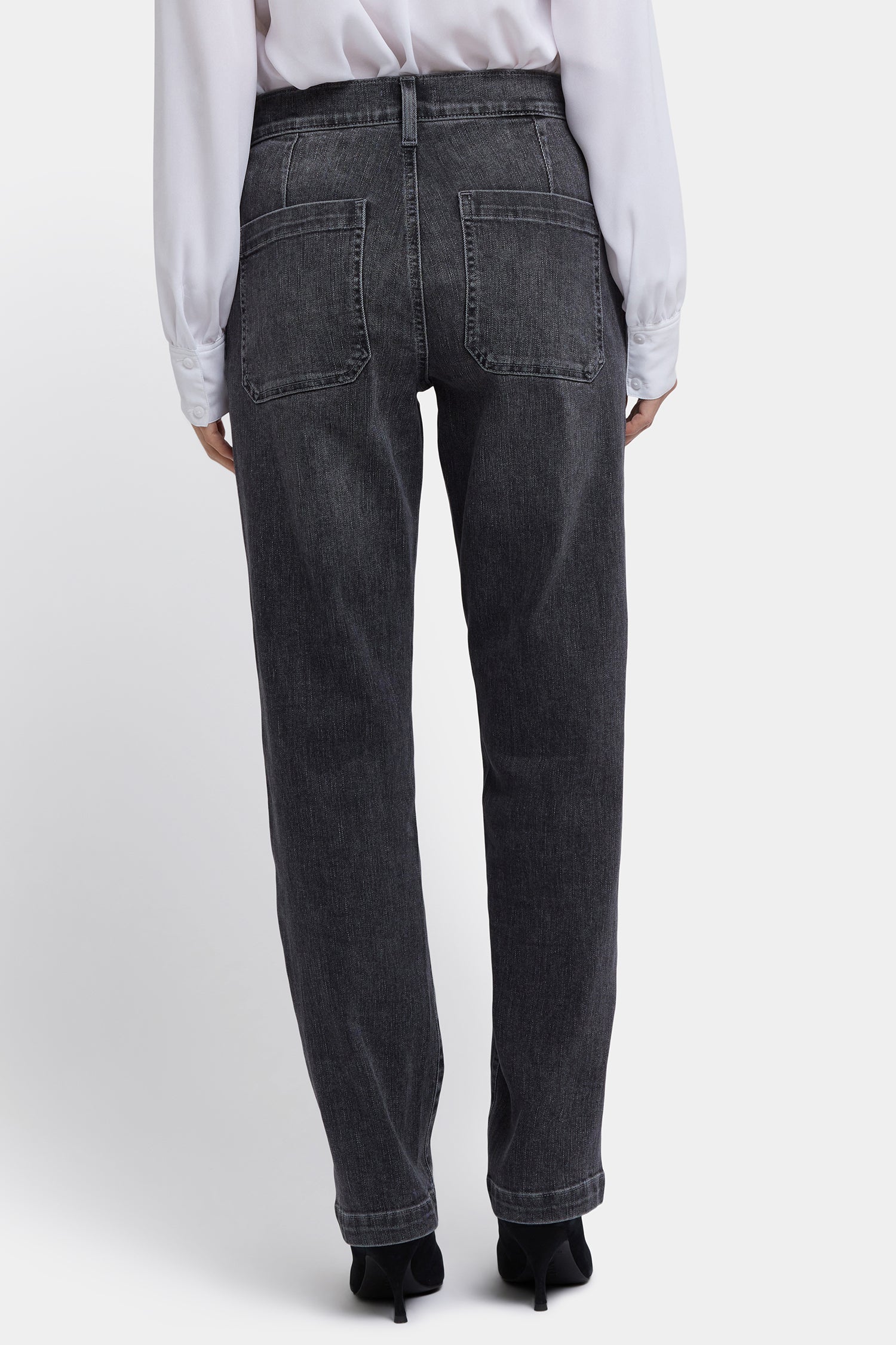 NYDJ Brooke Loose Straight Jeans With Super High Rise - Vintage Noir