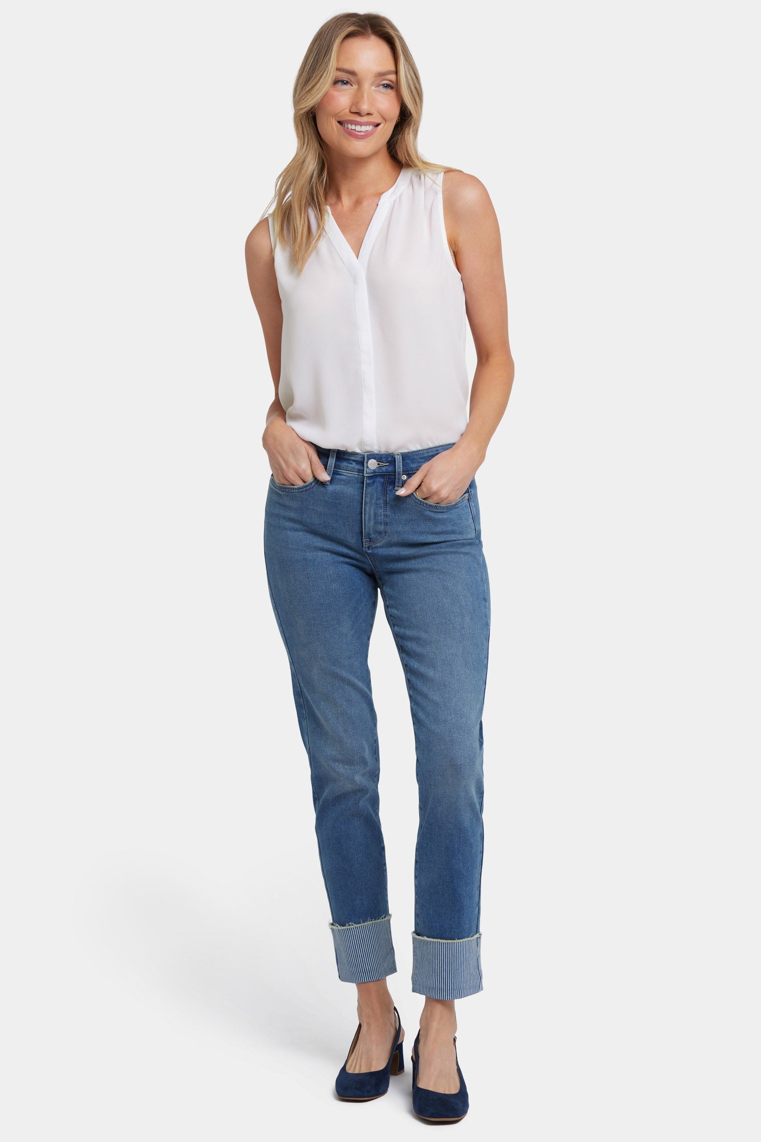 NYDJ Sheri Slim Ankle Jeans With 4